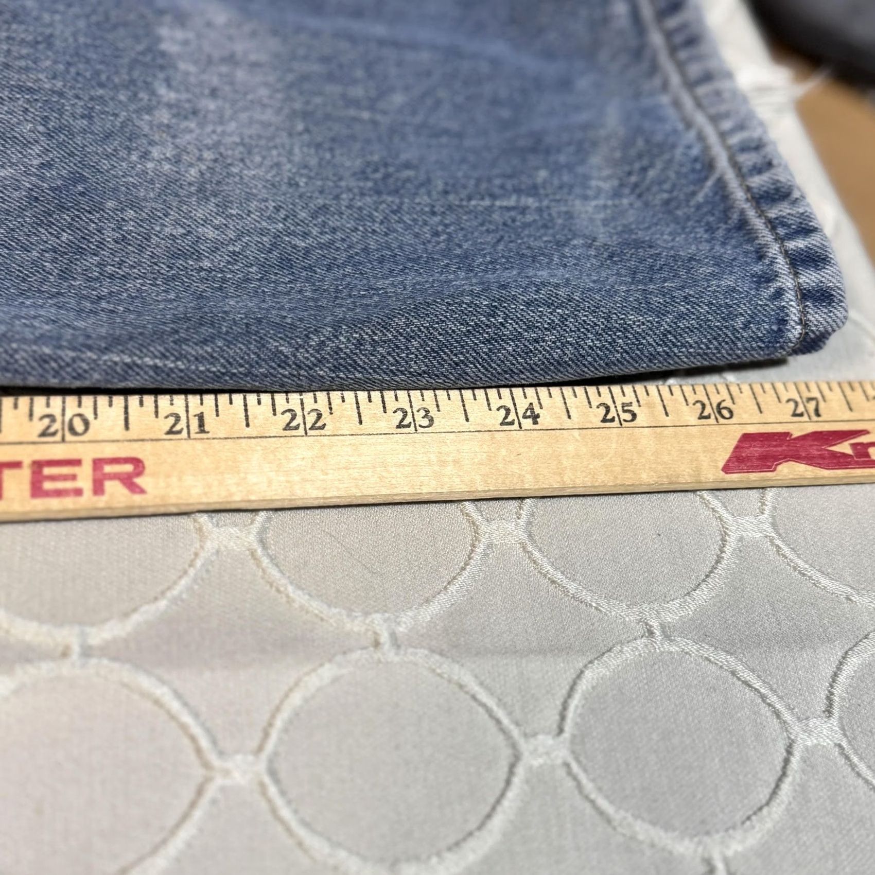 Carhartt Carhartt Jeans Mens 44x30 Blue Denim Relaxed Fit Workwear Distressed Paint Stains Pocket Zip Fly Size US 44 / EU 60 - 7 Thumbnail