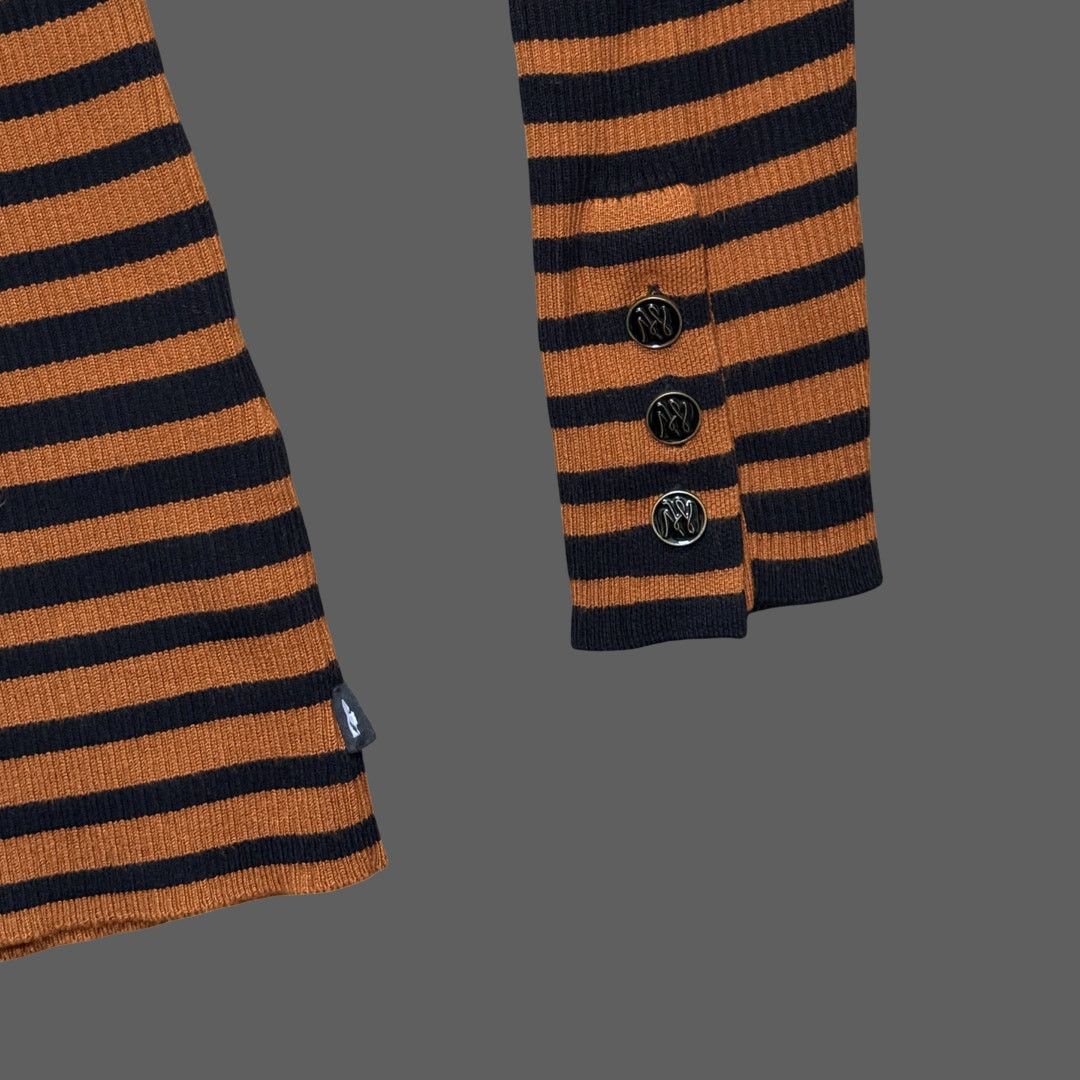 Karl Lagerfeld Karl Lagerfeld Paris Striped Henley Sweater Womens Size M Size M / US 6-8 / IT 42-44 - 2 Thumbnail