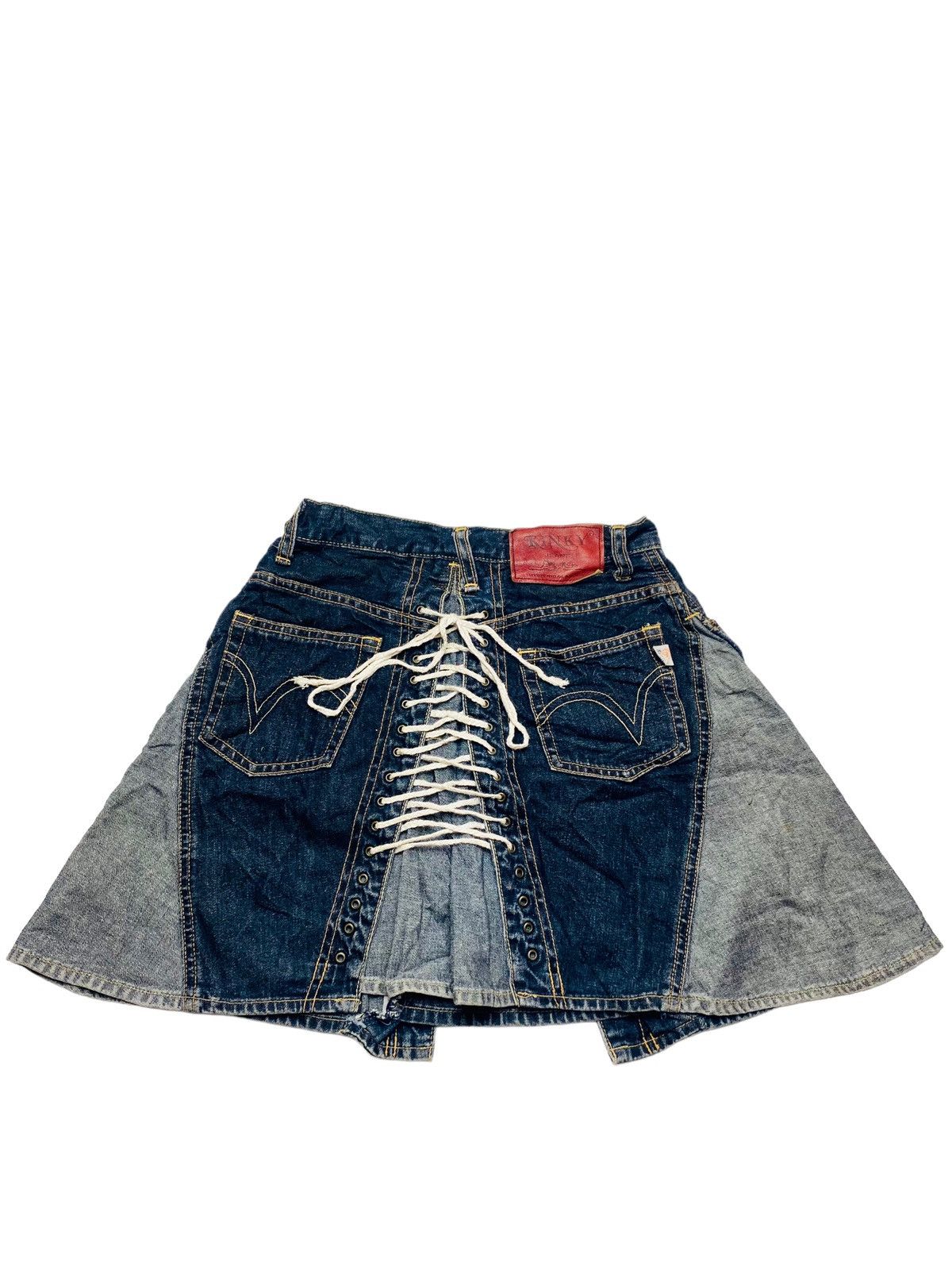 image of 1990S Hysteric Glamour - Multilace Skirt Denim, Women's (Size 26)