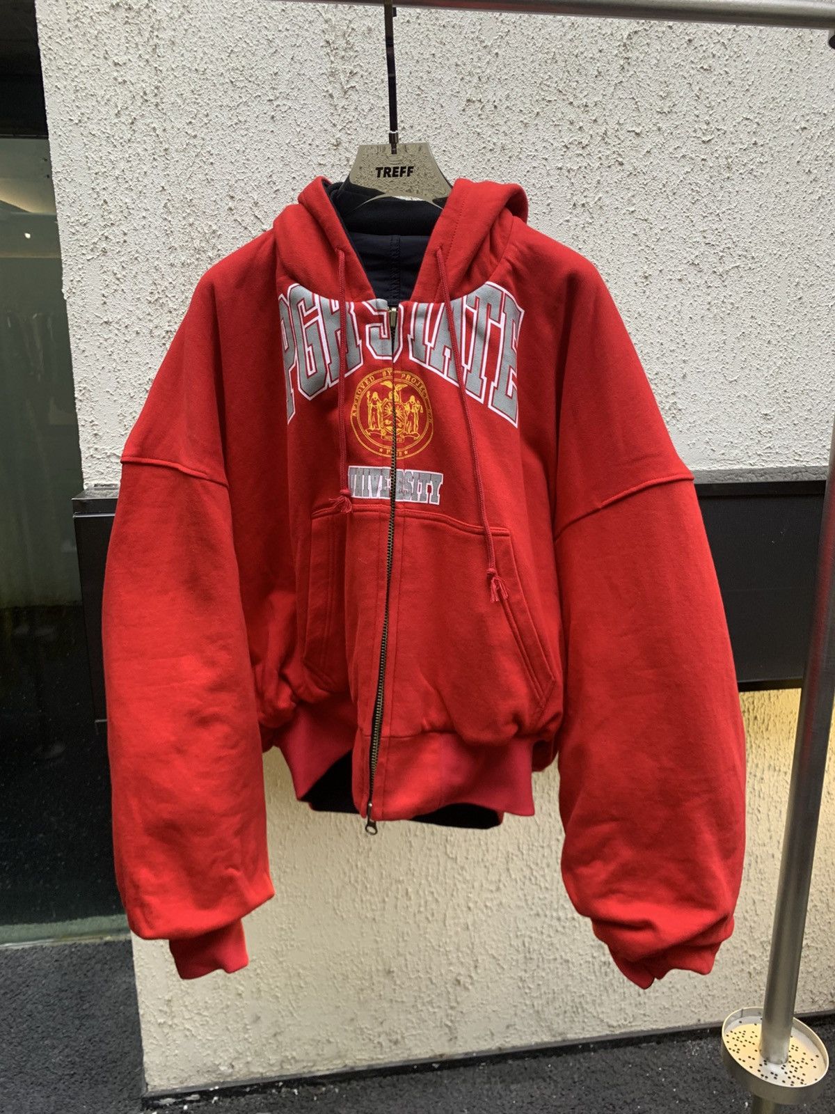 PROJECT G/R PROJECT GR REVERSIBLE HOODIE MA-1 JACKET- BLACK/RED | Grailed
