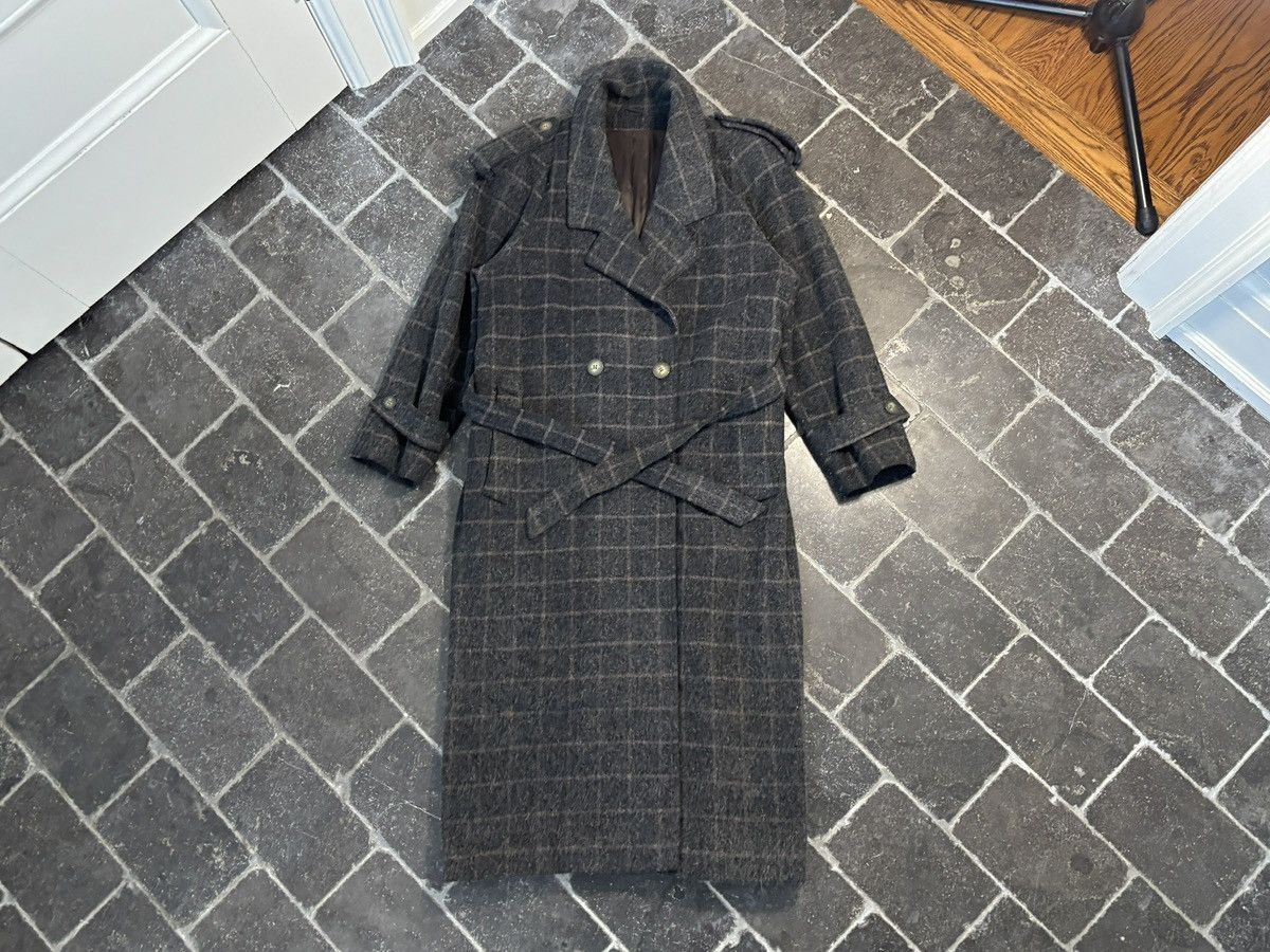 Vintage Vintage Wool Coat Belted Plaid Long Trench Floor Length Grey Size US S / EU 44-46 / 1 - 19 Thumbnail