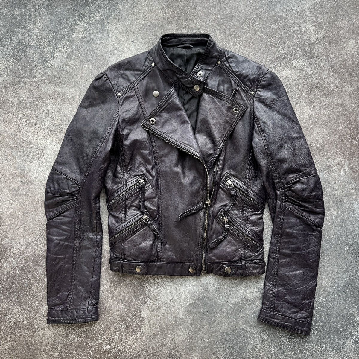 Hysteric Glamour Avant Garde Vintage Zip Details Biker Leather Jacket Size M / US 6-8 / IT 42-44 - 8 Thumbnail
