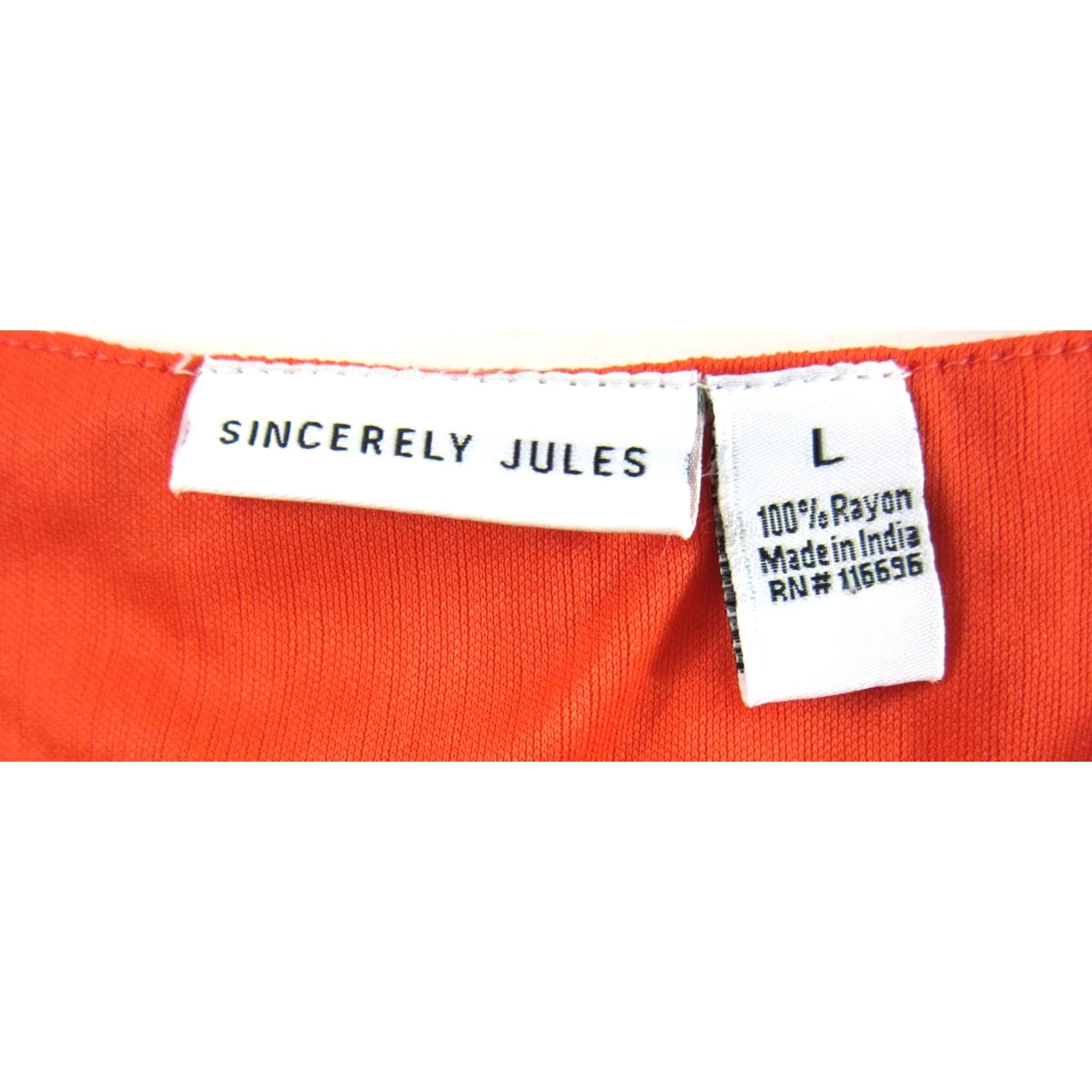 Vintage Sincerely Jules Shirt Dress L Womens Floral Sleeveless V-Neck Tank Dress Orange Rayon Knee Length Vintage? No L Size L / US 10 / IT 46 - 3 Thumbnail