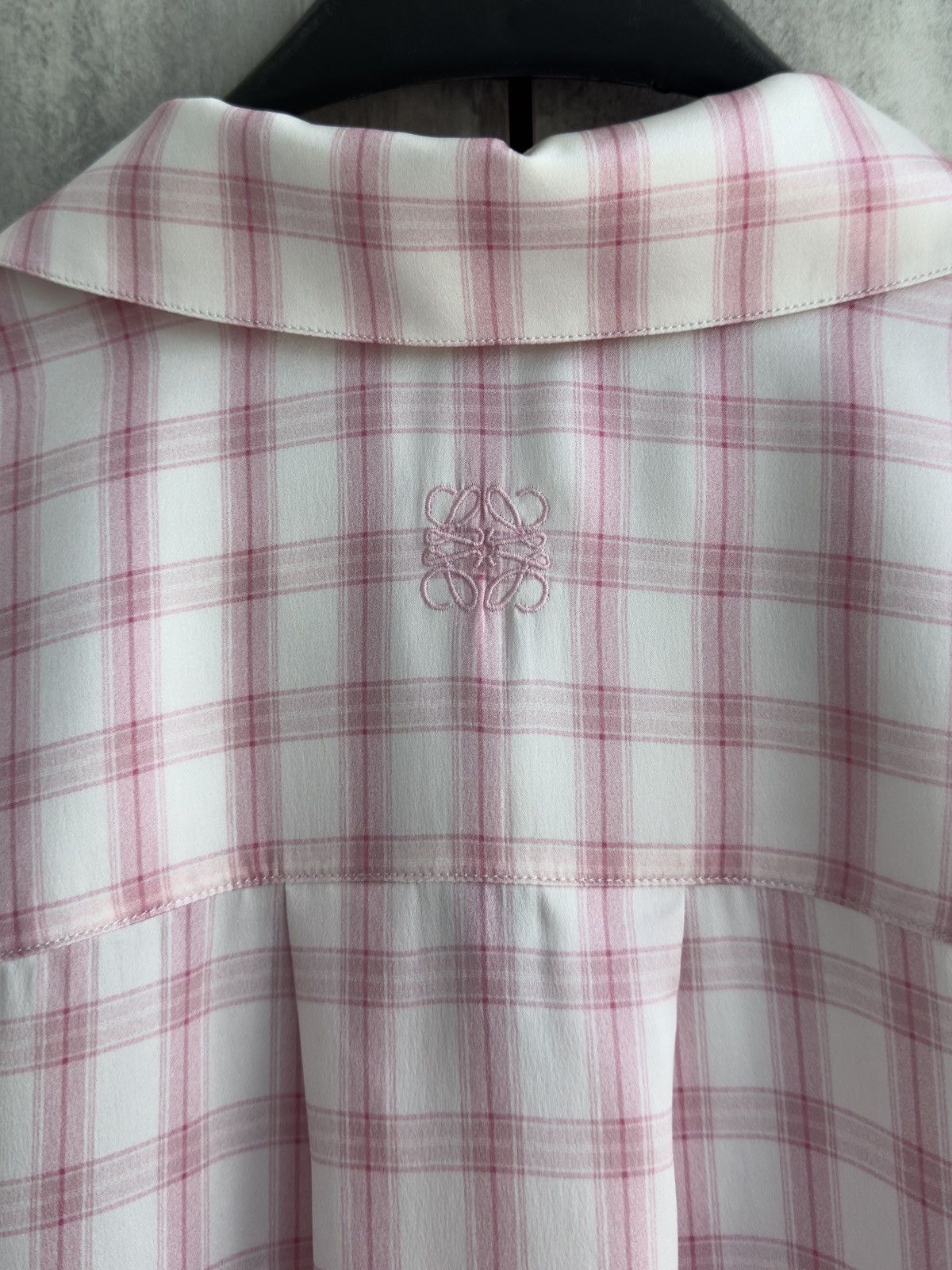 Loewe Loewe oversized embroidered checked silk shirt Size M / US 6-8 / IT 42-44 - 7 Thumbnail