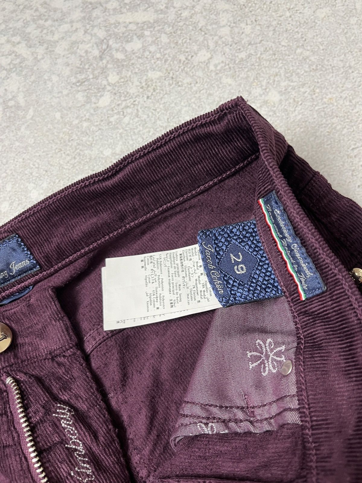 Jacob Cohen JACOB COHEN Purple Kimberly Slim Handmade Tailored Trousers Size 29" - 9 Thumbnail