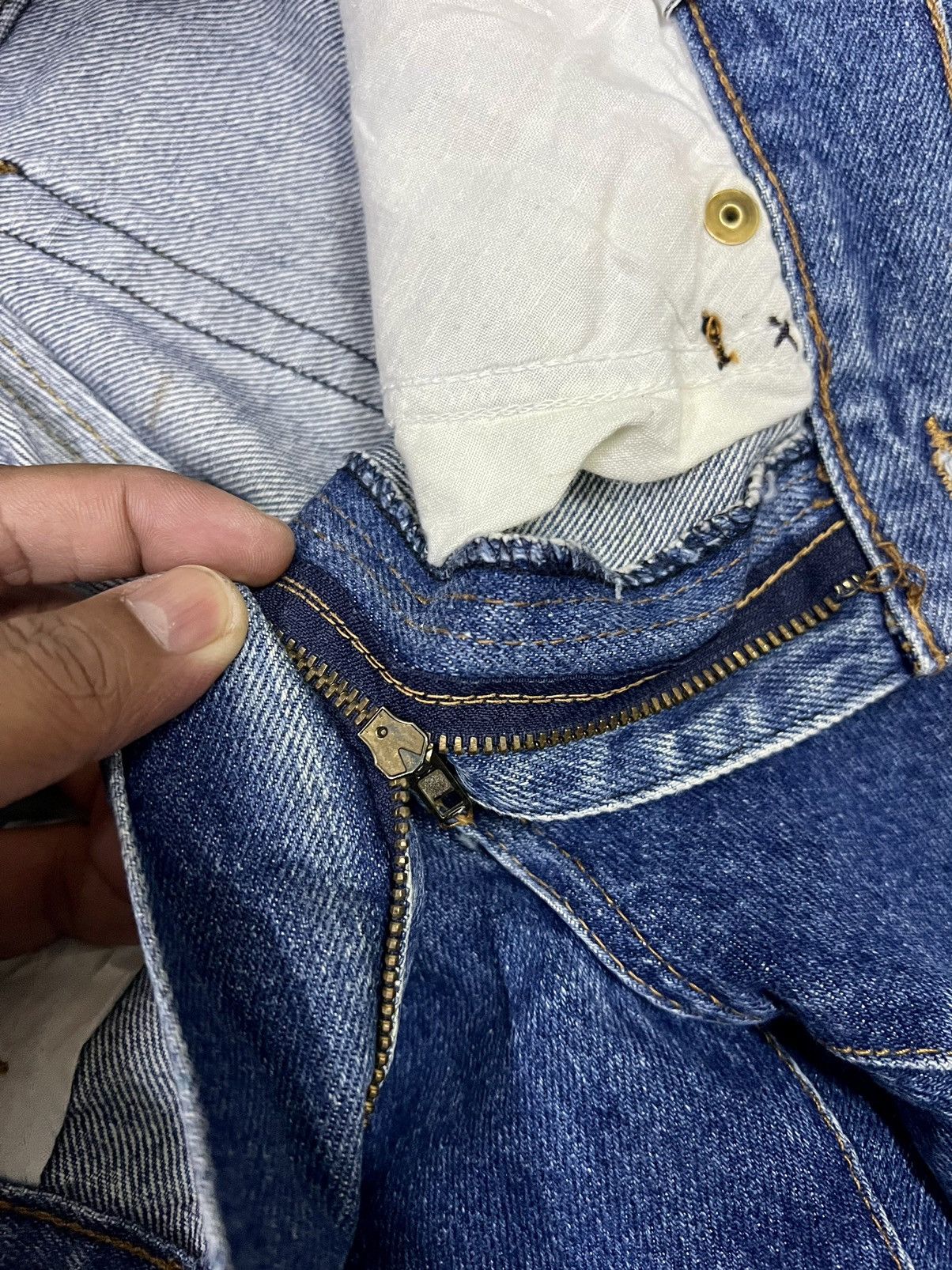 Jean Charles De Castelbajac × Le Grande Bleu (L.G.B.) × Vintage Vintage 90s Castelbajac Blue Wash Flared Jeans Size US 29 - 10 Thumbnail