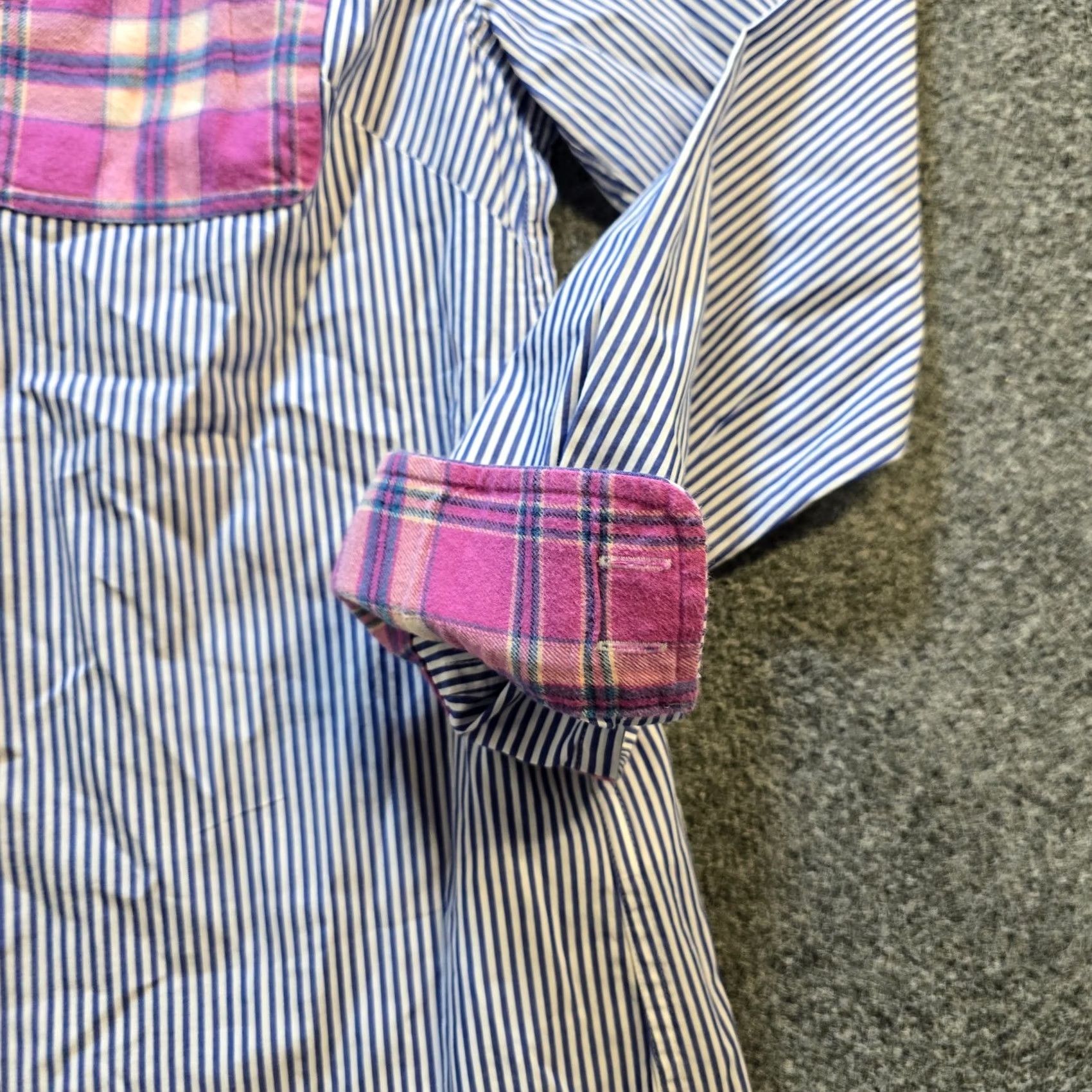 Vineyard Vines Vineyard Vines Top Womens Size 4 Blue Striped Plaid Button Preppy Casual Capsule Blouse Size S / US 4 / IT 40 - 5 Thumbnail