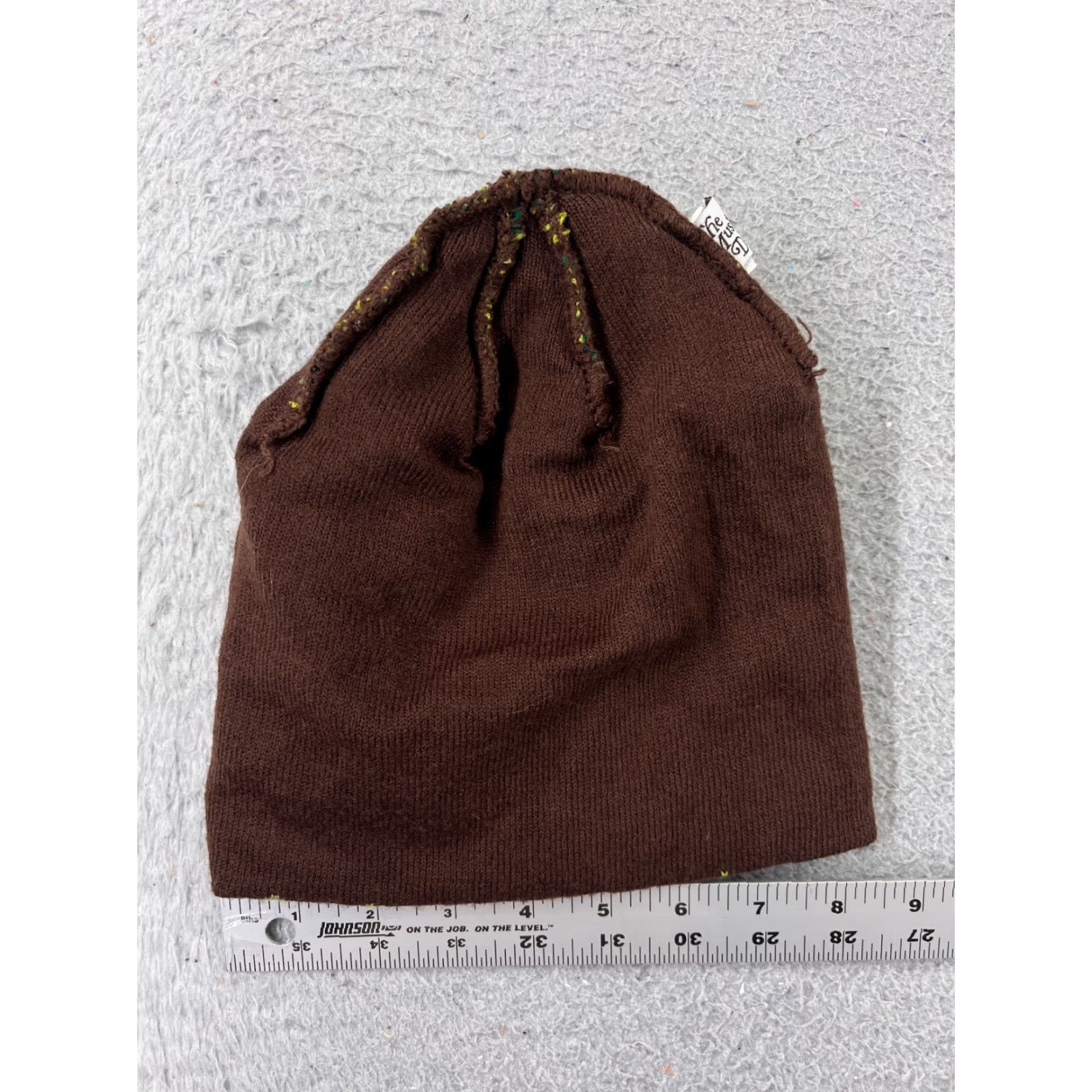 Vintage Mustache Dache Beanie Toque Hat Adult One Size Green Argyle Knit Acrylic Winter Casual Mens Size ONE SIZE - 5 Thumbnail