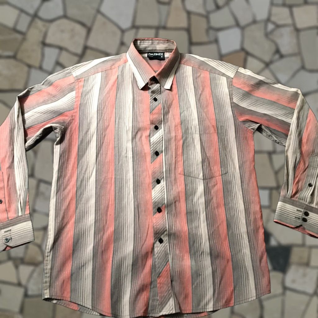 Vintage DAZINEE Shirt Mens S Button Shirts Plaid Striped Long Sleeve DESIGNER Size US S / EU 44-46 / 1 - 1 Thumbnail