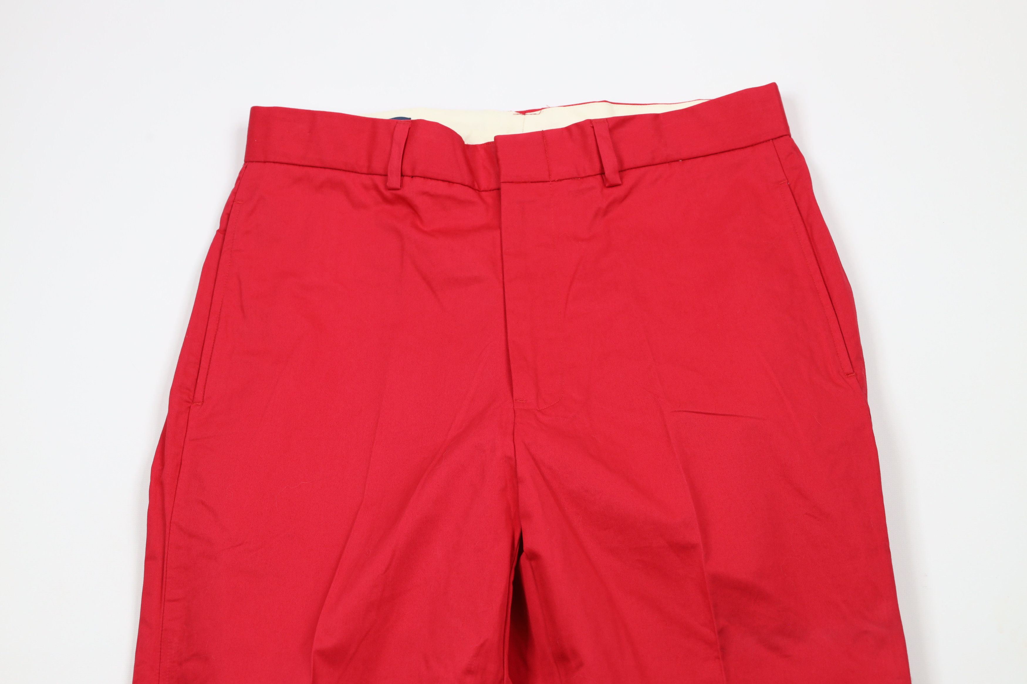 Ralph Lauren × Vintage Vintage 90s Ralph Lauren Wide Leg Cotton Chino Pants Red Size US 32 / EU 48 - 2 Thumbnail