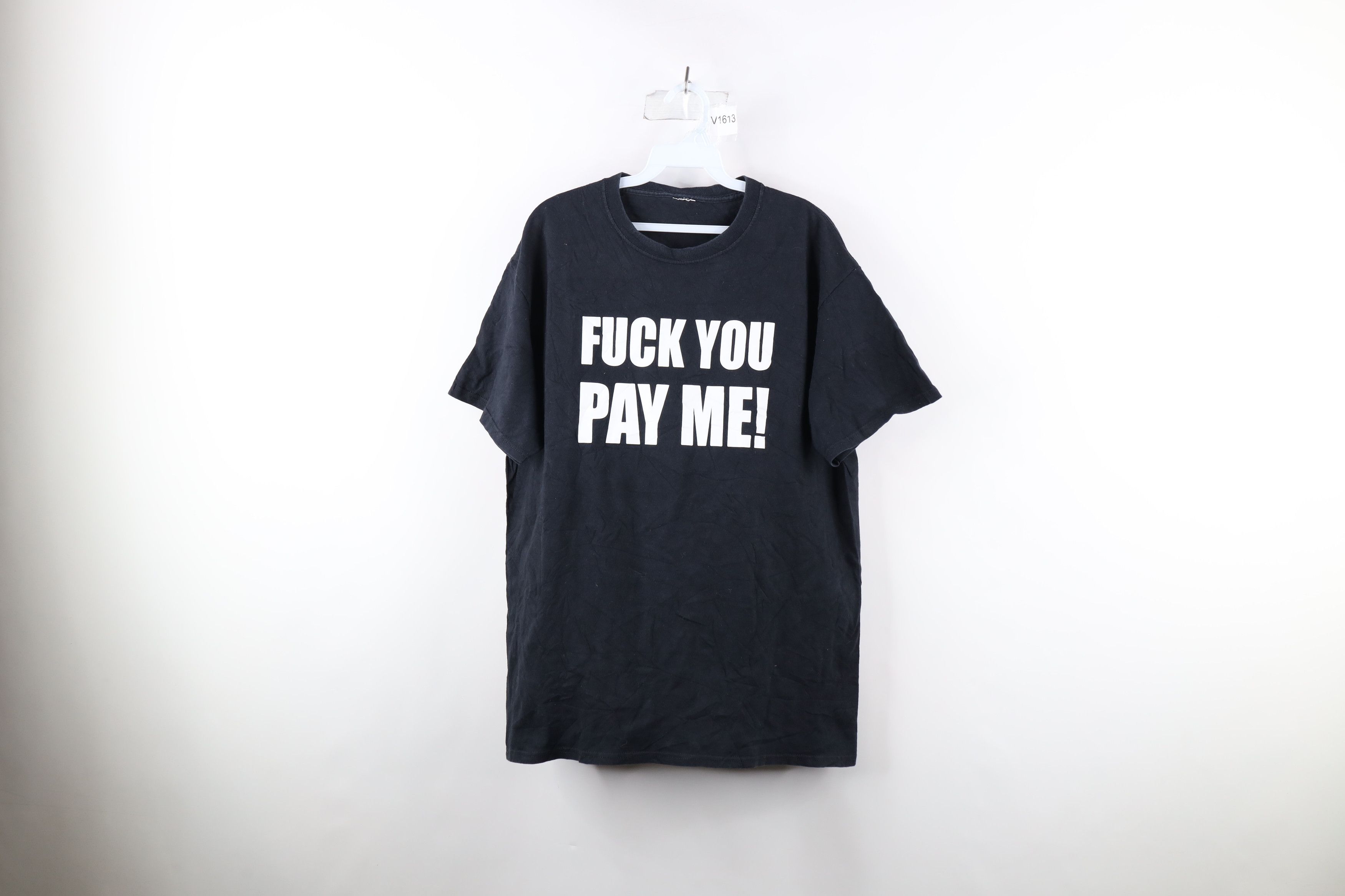 Vintage Vintage 90s Out Goodfellas Fuck You Pay Me T-Shirt Black Size US L / EU 52-54 / 3 - 1 Thumbnail