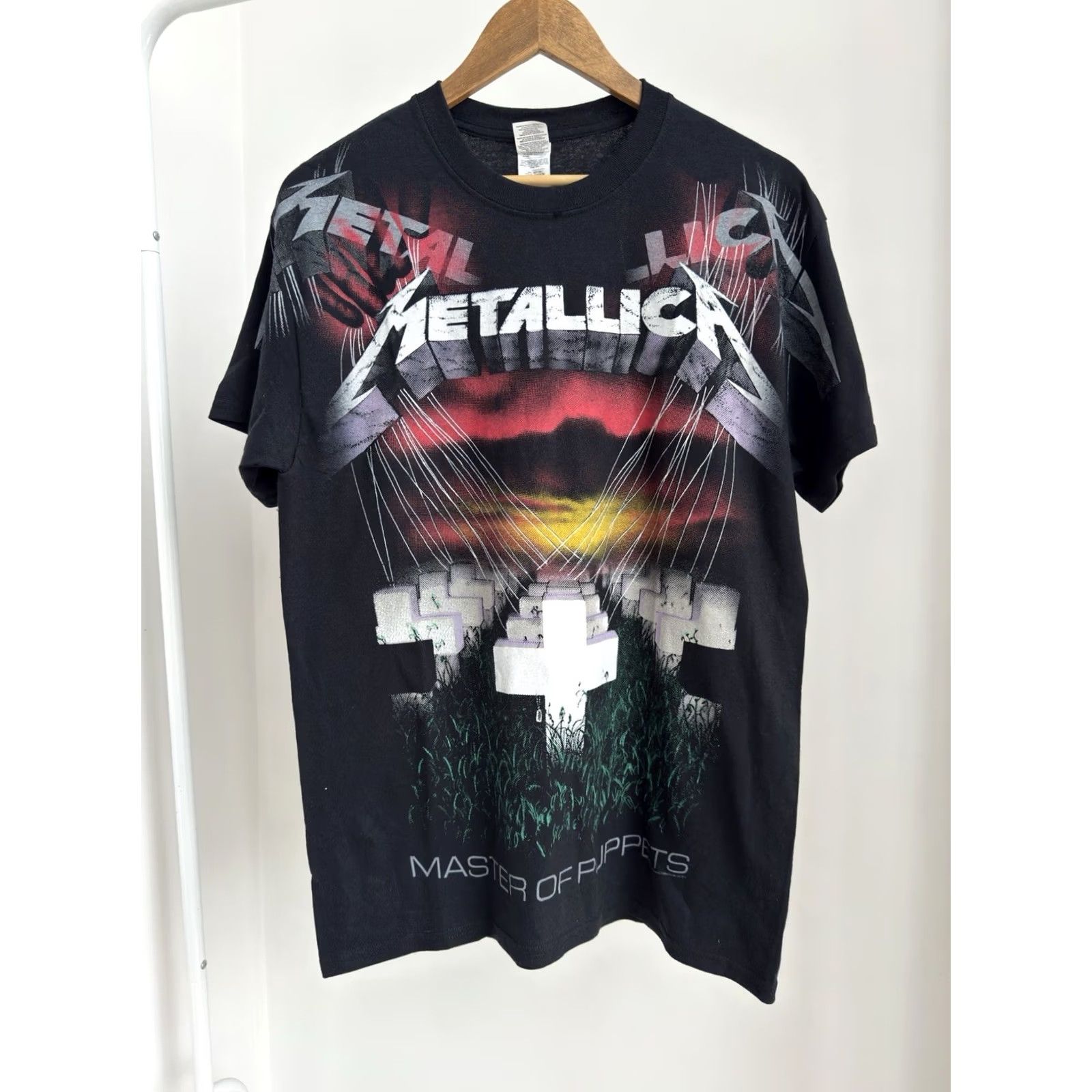 Gildan VINTAGE Metallica Shirt M Black Cotton Short Sleeve Logo Band Tees 2013 USA Rock Mens Size US M / EU 48-50 / 2 - 3 Thumbnail