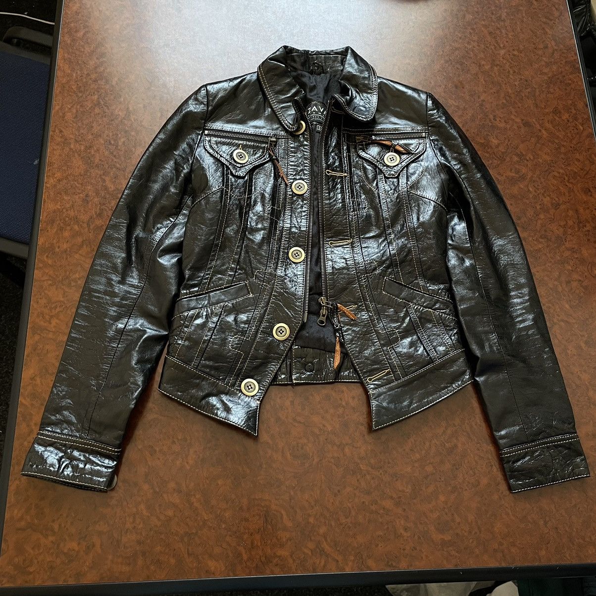 If Six Was Nine × Japanese Brand Bomber 90s black blazer jacket old aztec navajo Size S / US 4 / IT 40 - 1 Thumbnail