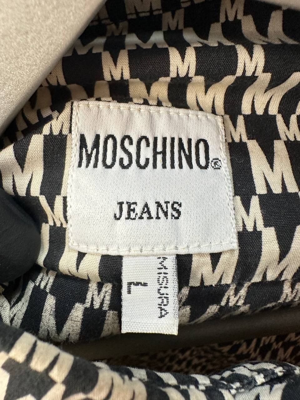 Moschino × Vintage Moschino Jeans Vintage 90s Monogram Shirt Button Up Logo Size US L / EU 52-54 / 3 - 12 Thumbnail