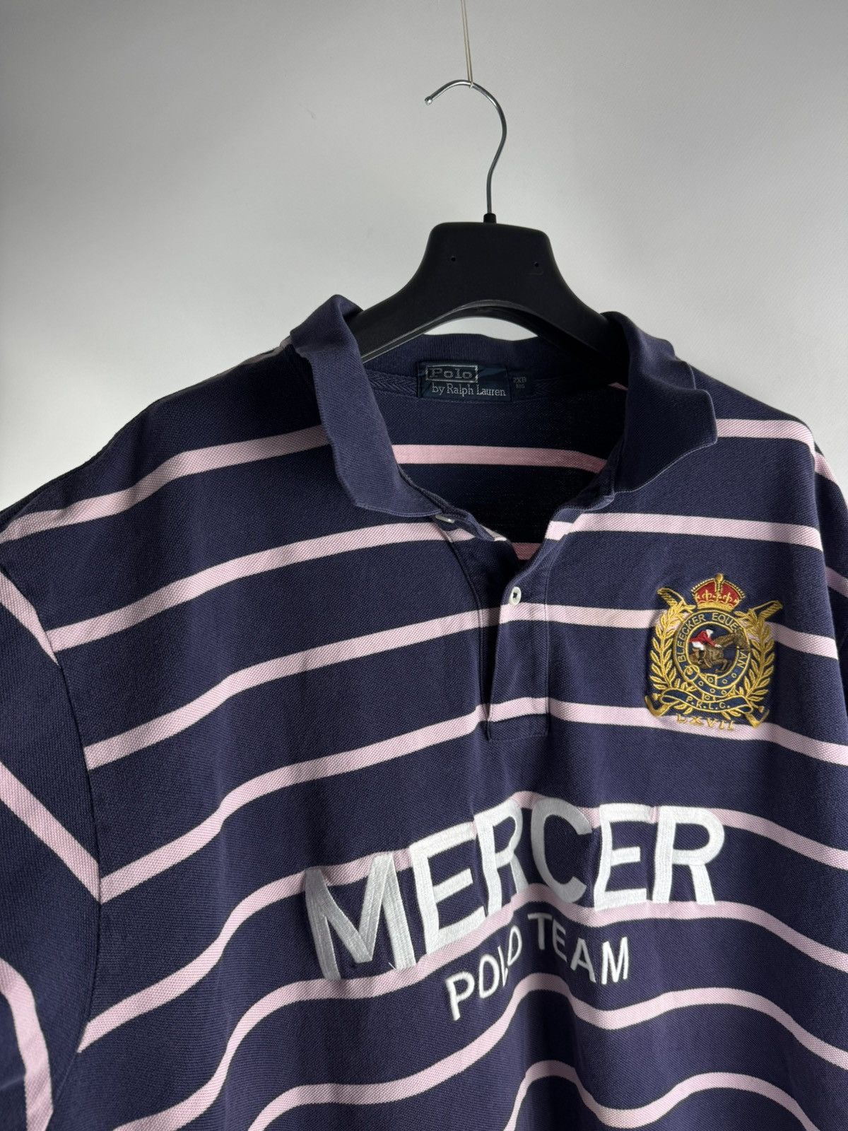 Polo Ralph Lauren Vintage Polo Ralph Lauren Mercer Polo Team IV Stripe Collar Size US XXL / EU 58 / 5 - 2 Thumbnail