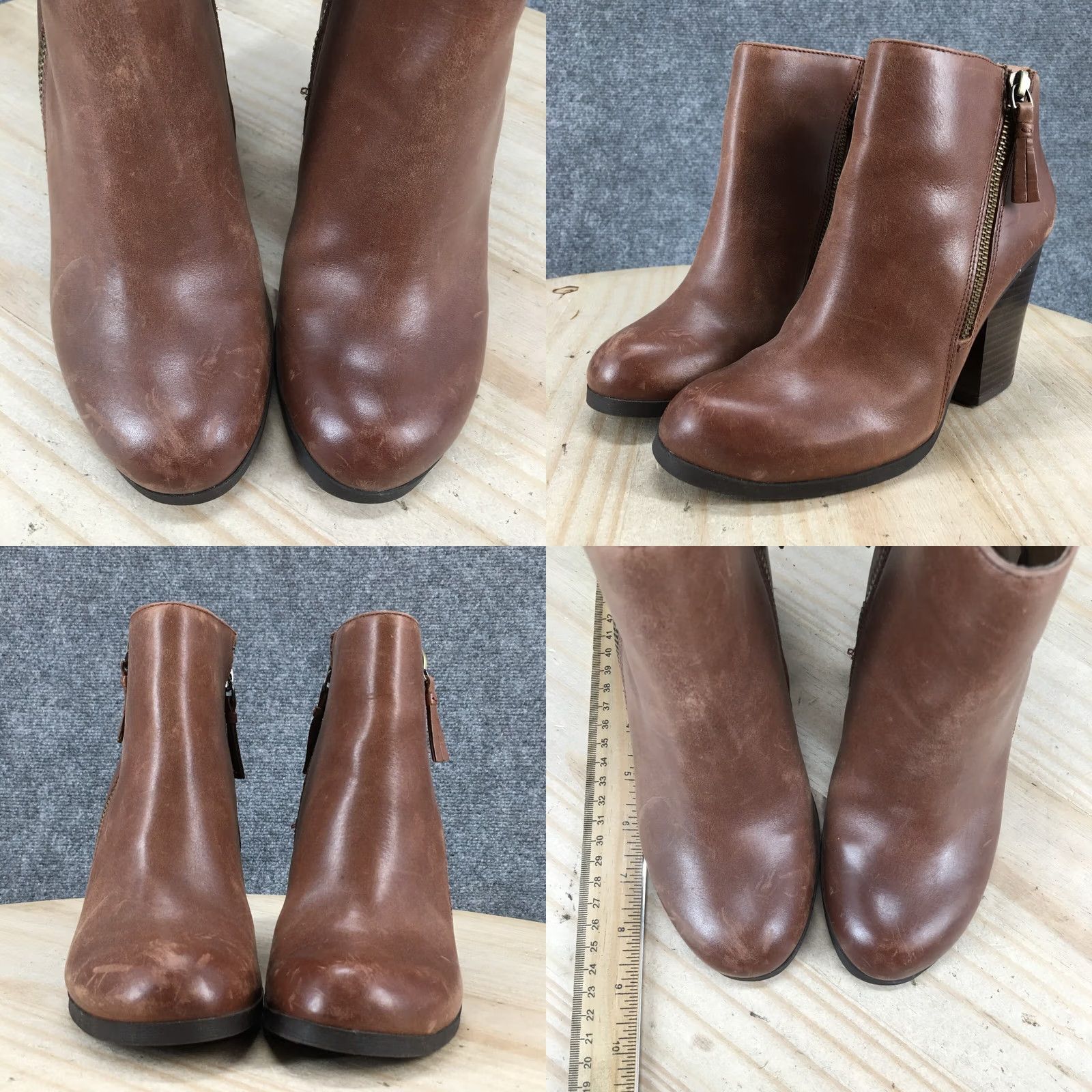 Kenneth Cole Kenneth Cole Reaction Boots Womens 6M Might Win Ankle Bootie Brown Leather Heels Size US 6 / IT 36 - 8 Thumbnail