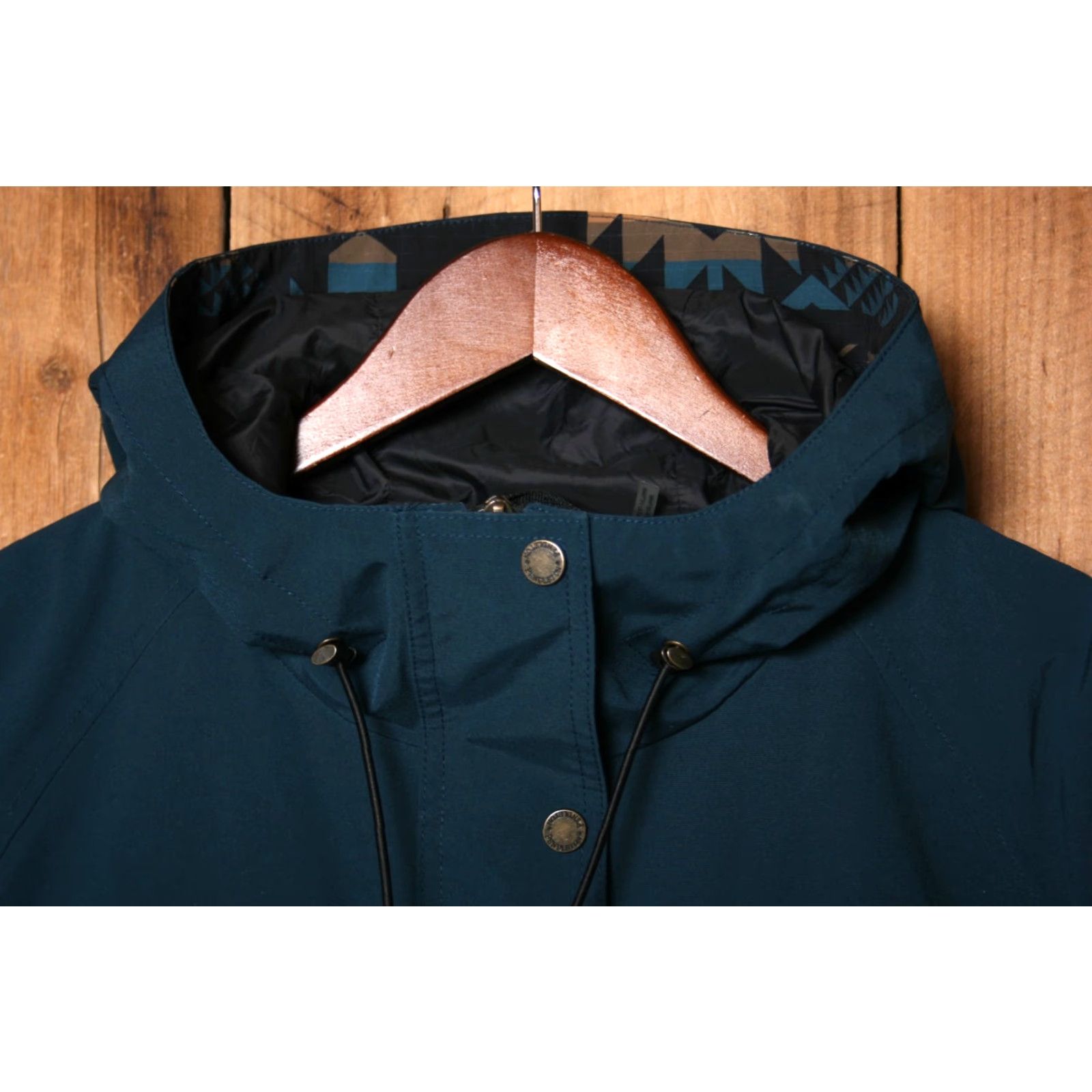Pendleton VINTAGE Pendleton Bridgeport Moroccan Blue Water Resistant Hooded Jacket Women's L Blue Parka Hooded Water Resistant Jacket Size L / US 10 / IT 46 - 2 Thumbnail