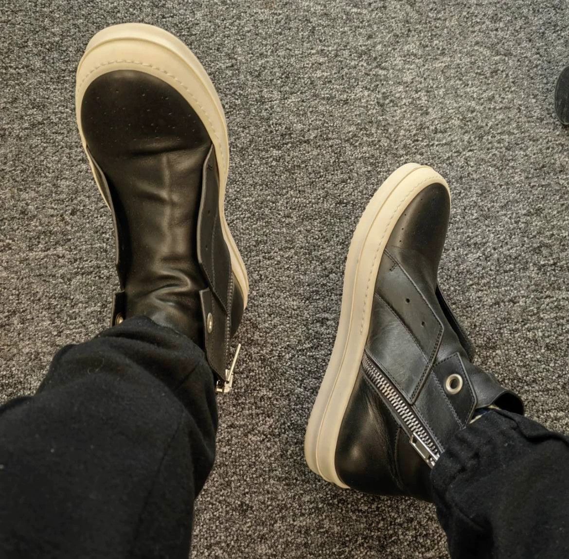 Rick Owens Rick Owens Mainline Island Dunk Mid Calf Leather 45 Size US 12 / EU 45 - 7 Thumbnail
