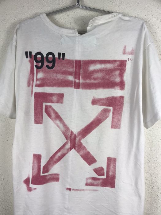 Off white split sales tee