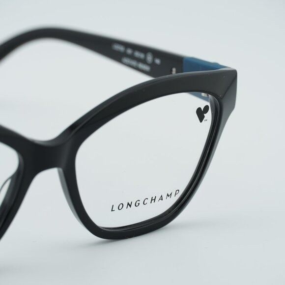 Longchamp Longchamp LO2755 001 Eyeglasses Black 53mm Cat Eye Frame Size ONE SIZE - 7 Thumbnail