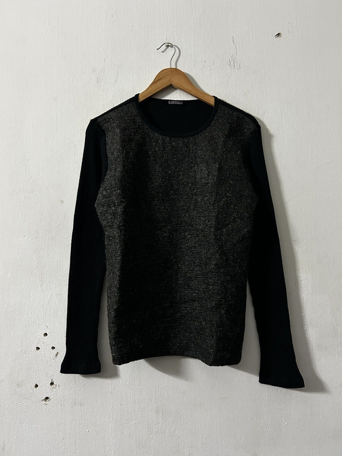 5351 POUR LES FEMMES 2000s Japanese Brand 5351 Pour Les Hommes hybrid longsleeve Size M / US 6-8 / IT 42-44 - 1 Thumbnail
