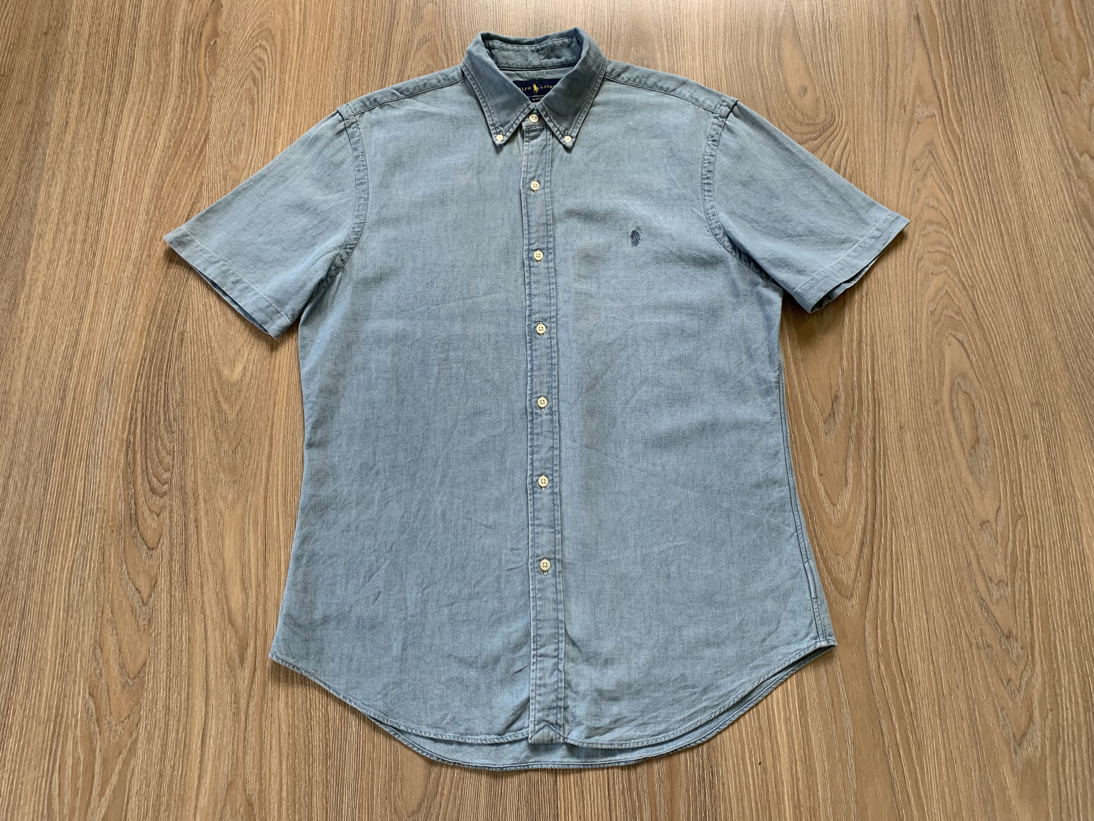 Polo Ralph Lauren Polo Ralph Lauren Slim Fit Blue Cotton Shirt Button Down Size US L / EU 52-54 / 3 - 2 Thumbnail