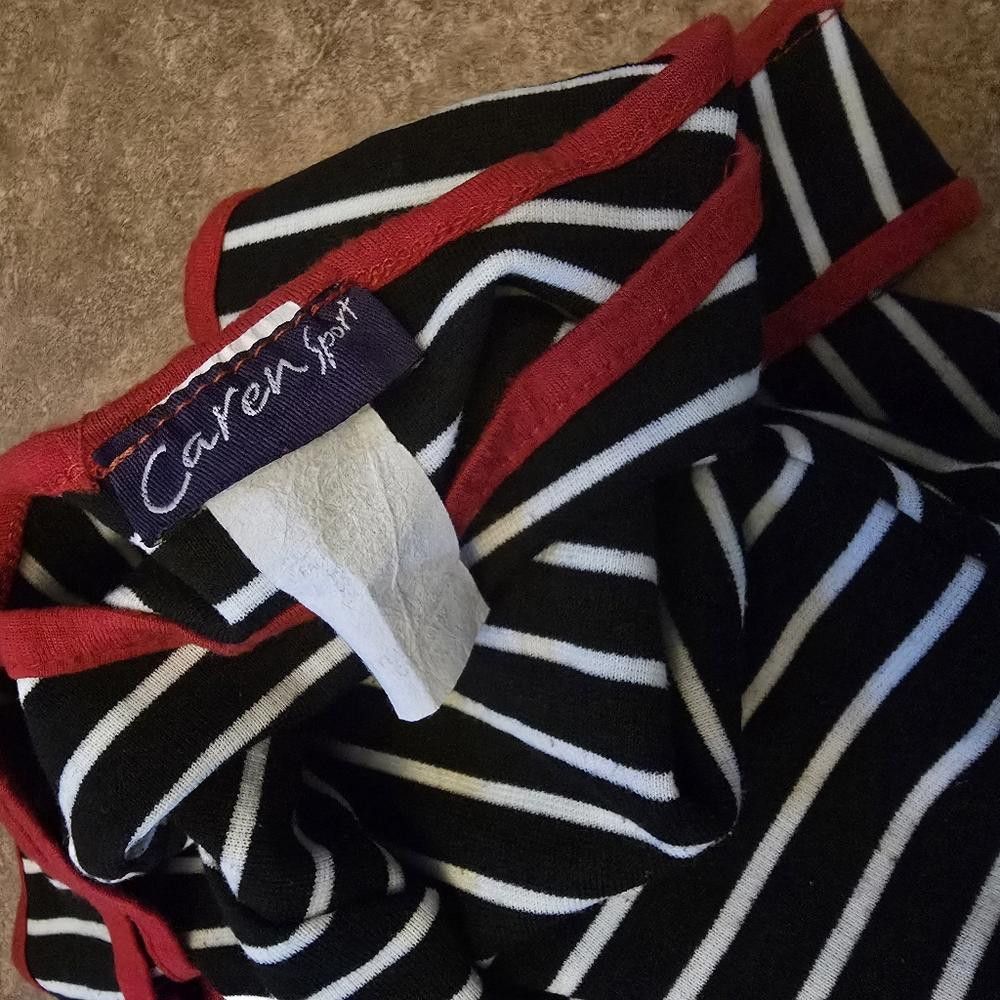Designer Black White Striped CS Babydoll Tank Size XL / US 12-14 / IT 48-50 - 4 Thumbnail