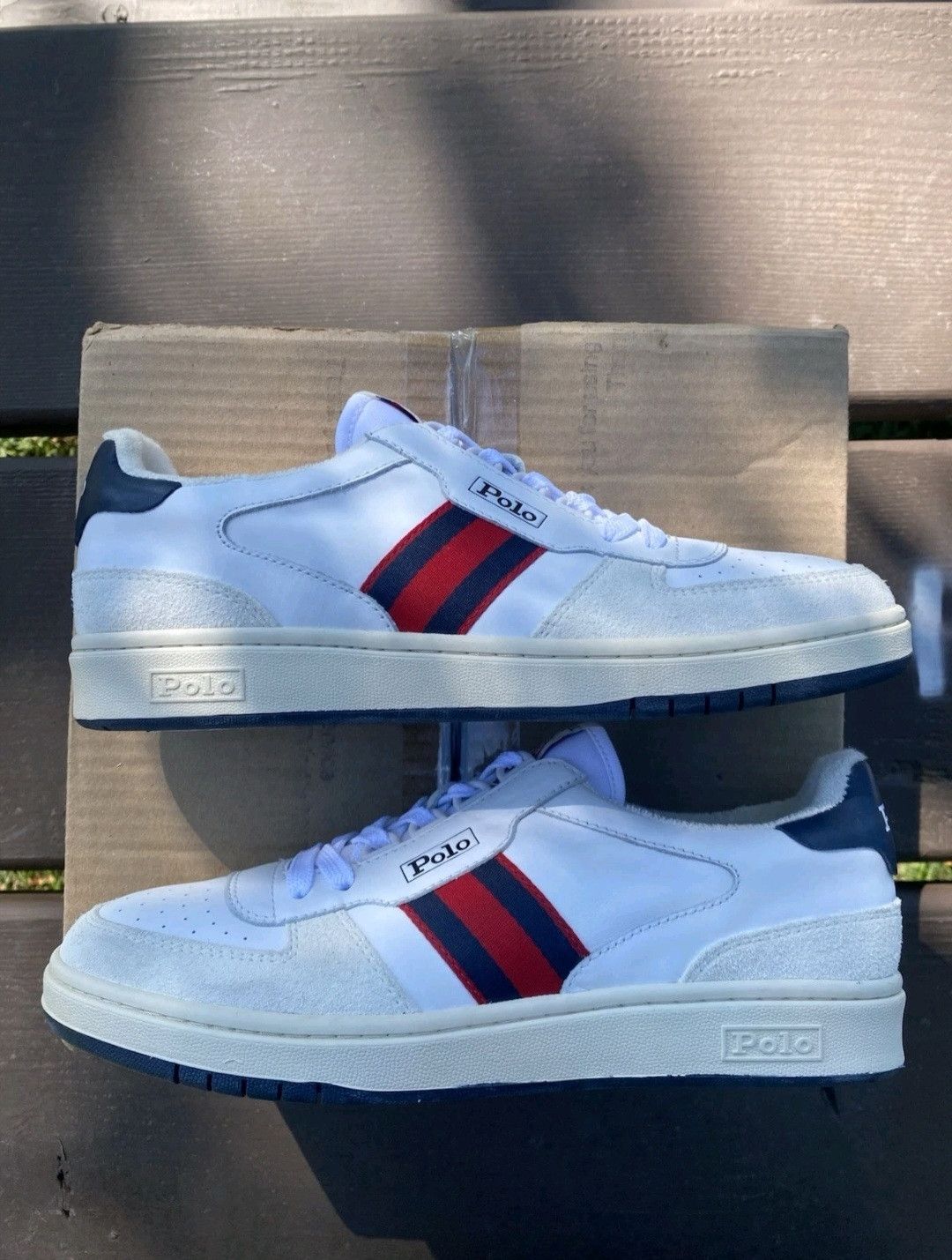 Ralph Lauren Ralph Lauren Polo Court Sneakers White Navy Red Retro 002 Size US 9 / EU 42 - 5 Thumbnail