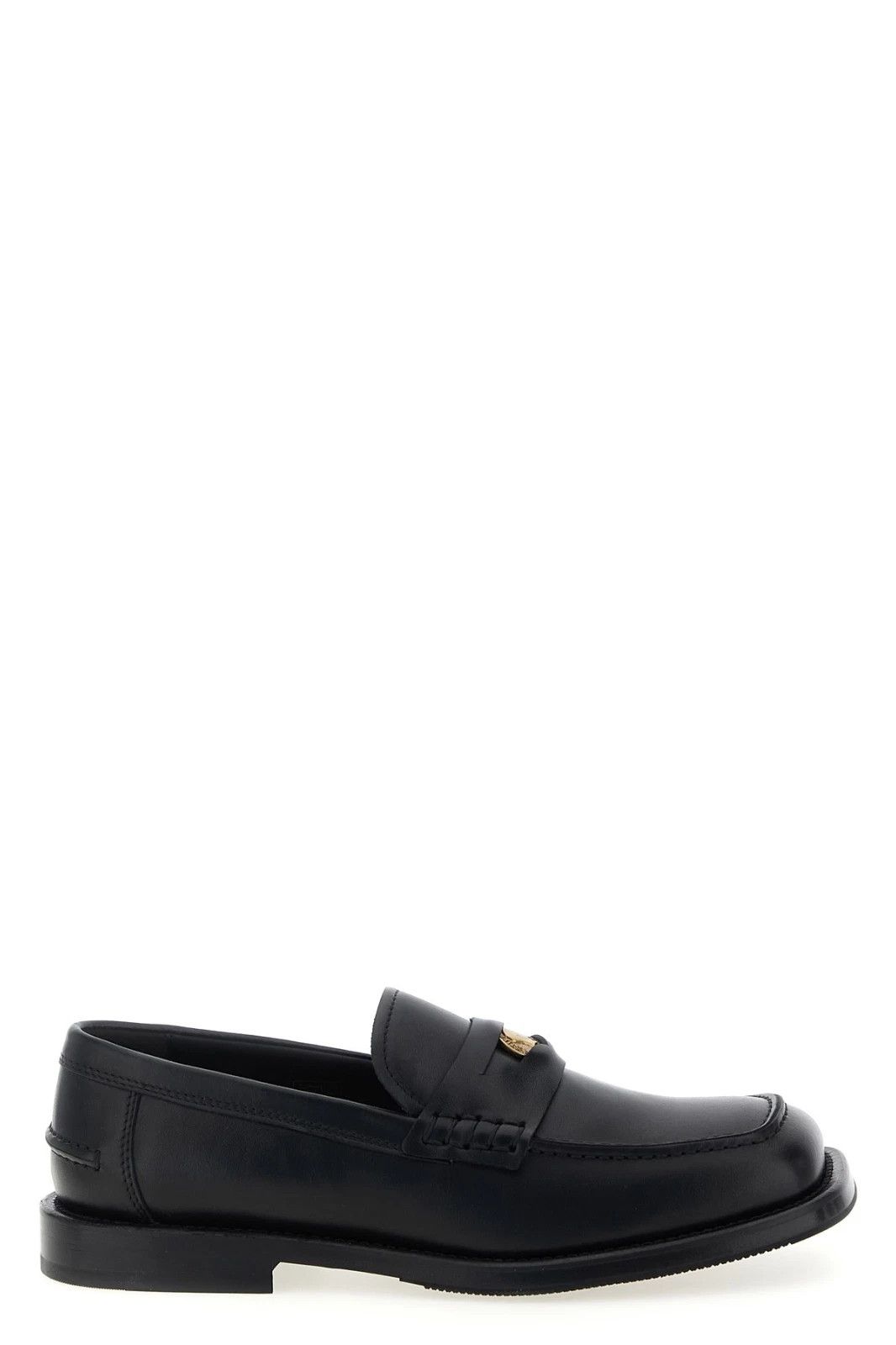 MOSCHINO Black Leather Penny Loafers New & Authentic
