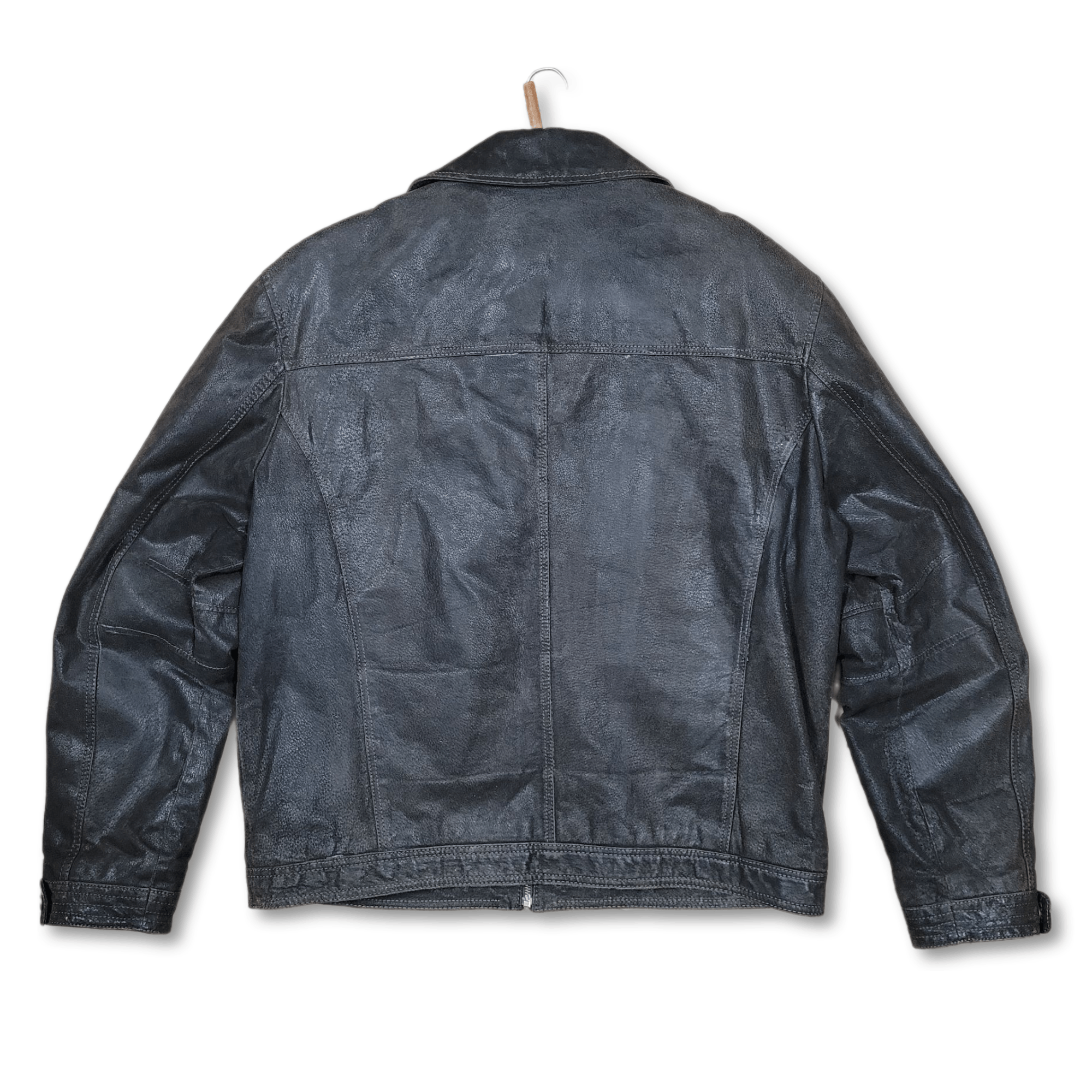 Vintage LEATHER JACKET - Men's leather jacket - Swiss Bomber - XXL Size US XL / EU 56 / 4 - 3 Thumbnail