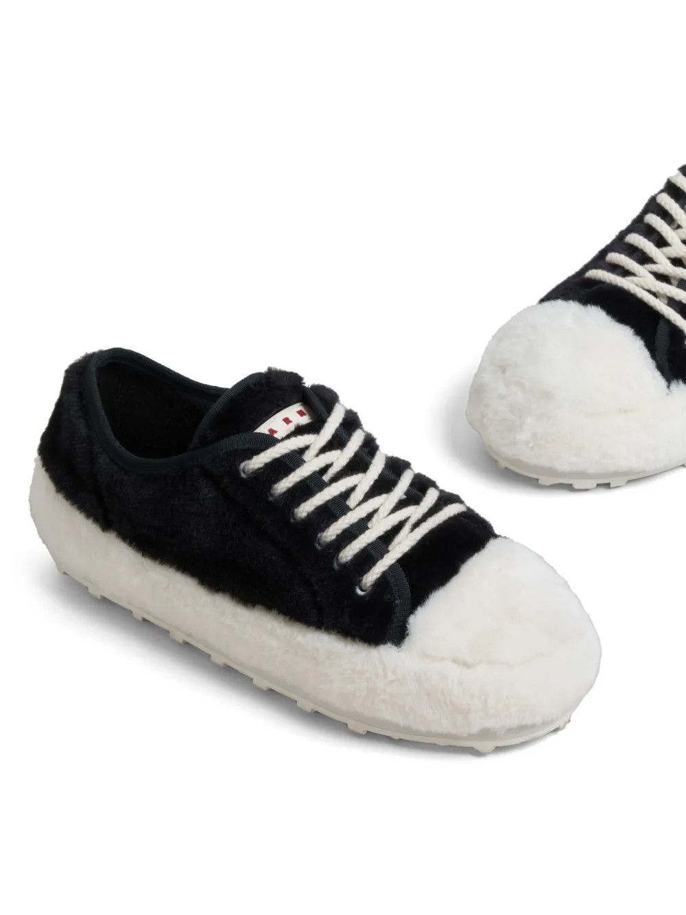 Marni o1w1db11125 Teddy Lace Up Sneakers in Black/White Size US 7 / EU 40 - 5 Thumbnail