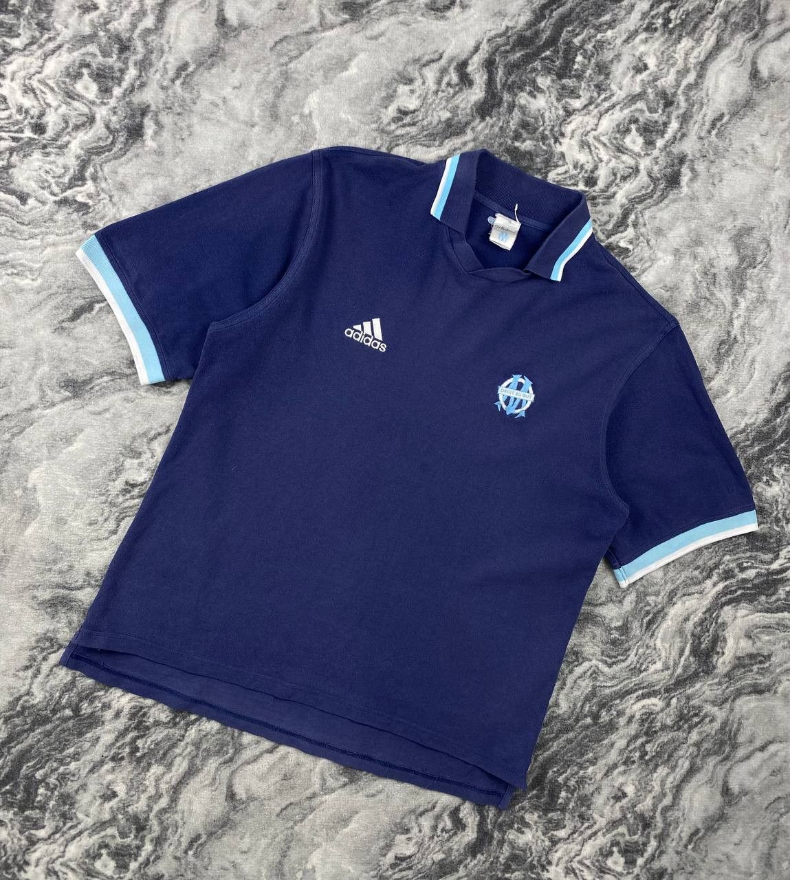 Adidas Adidas Olympique Marseille 2000 2001 Training Polo Shirt Size US L / EU 52-54 / 3 - 1 Thumbnail