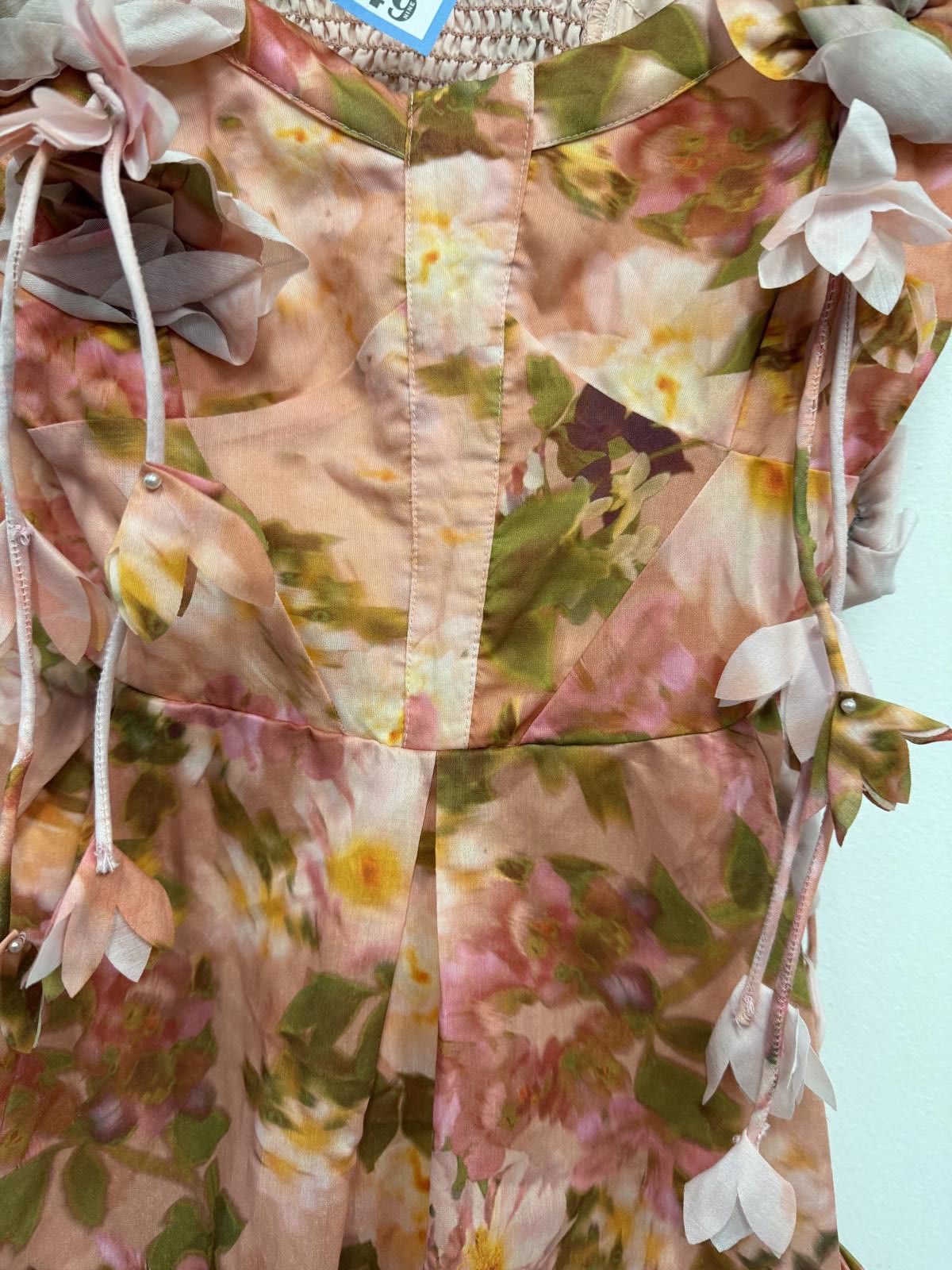 Other Pure Island Vintage Floral Maxi Dress UK 10 US 6 Pink Peach Size M / US 6-8 / IT 42-44 - 3 Thumbnail