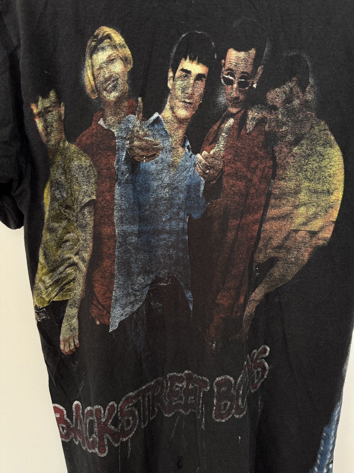 Band Tees × Vintage Vintage 90's Back Street Boys Over Print T-Shirt Size US S / EU 44-46 / 1 - 10 Thumbnail