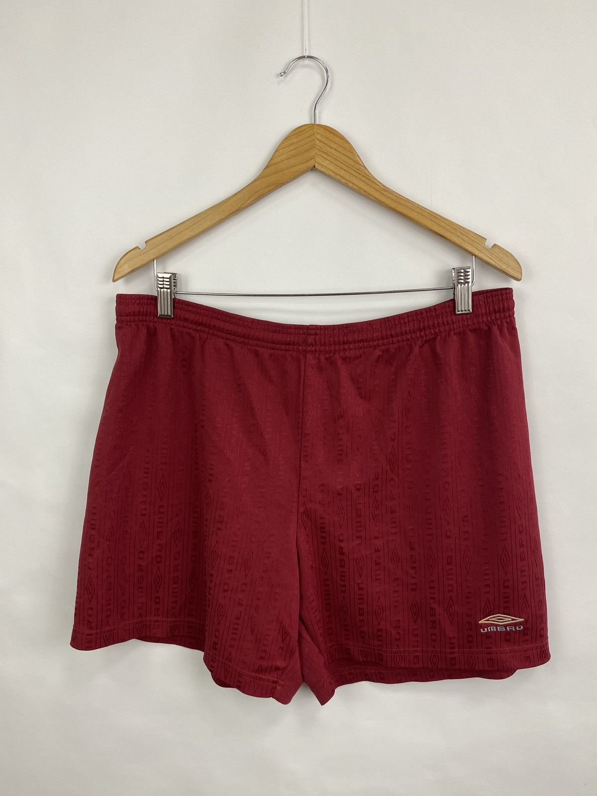 Umbro Vintage 90s Umbro Monogram Soccer Shorts Rare Retro Hype Y2K Size US 34 / EU 50 - 2 Thumbnail