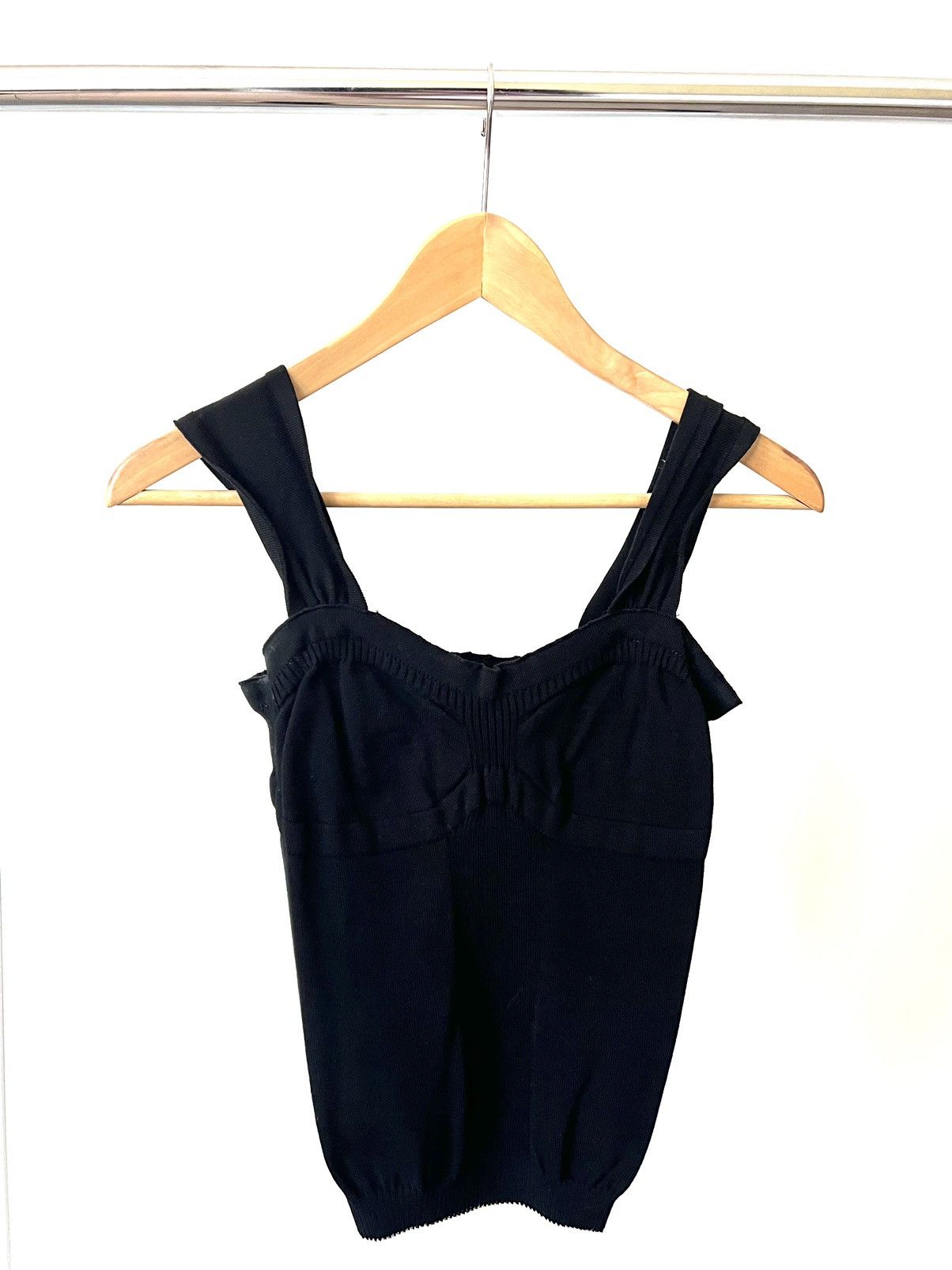 Missoni M Missoni | Corset Style Knit Tank Top in Black Size ONE SIZE - 1 Thumbnail