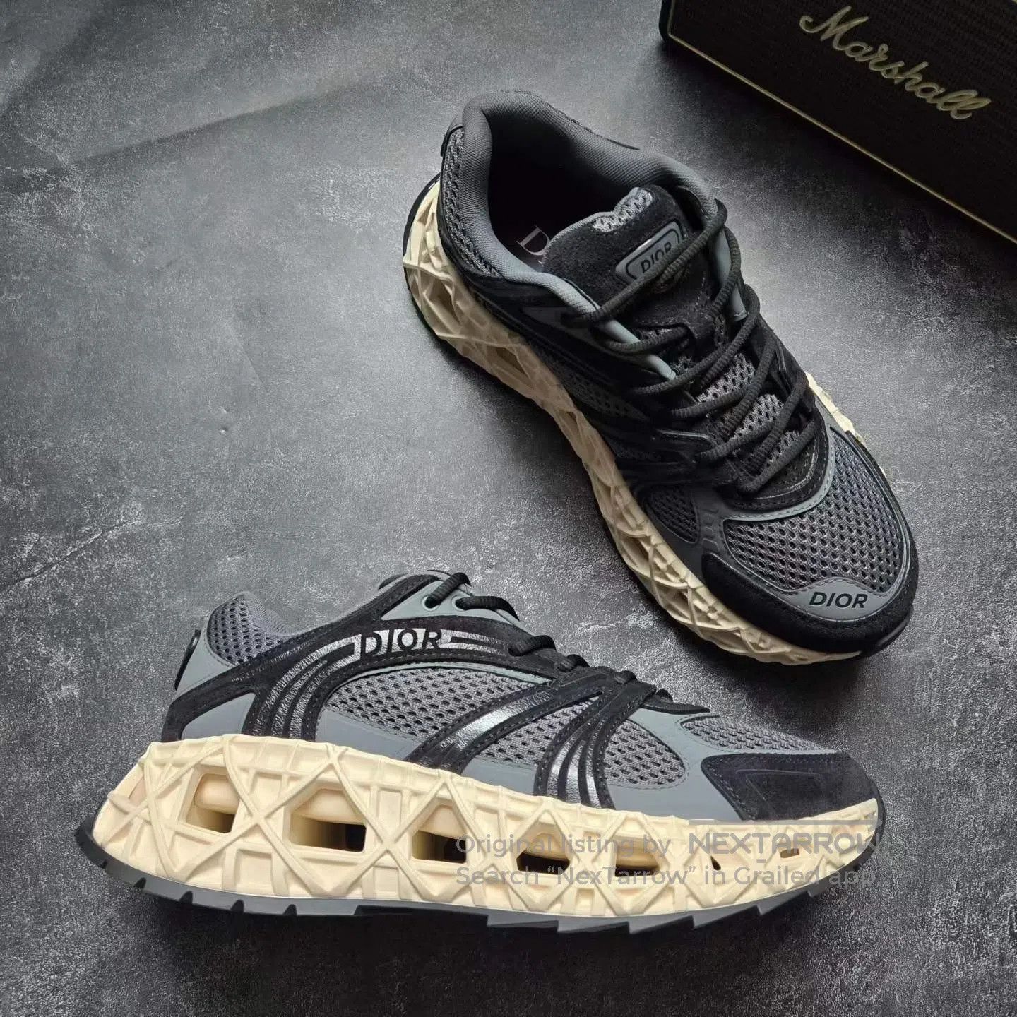 Dior Dior B35 Black Grey White Sneakers| Size US 10 / EU 43 - 6 Thumbnail