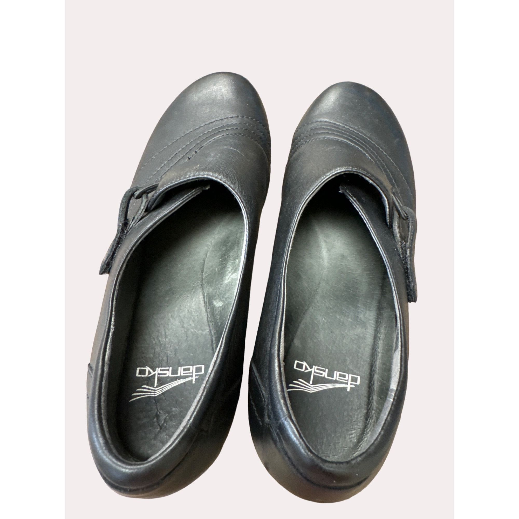 Dansko DANSKO women’s black leather slip on shoe size 8.5 SKU 6180 Size US 8.5 / IT 38.5 - 10 Thumbnail