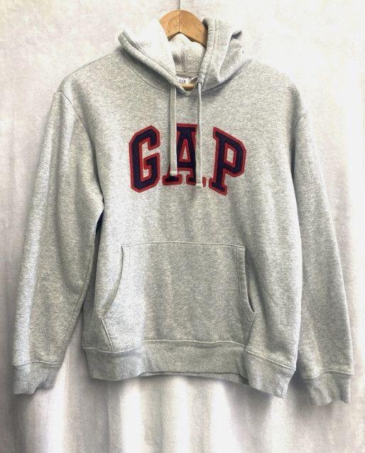 Gap GAP LIGHT GRAY EMBROIDERED PULLOVER HOODIE Size S / US 4 / IT 40 - 1 Thumbnail