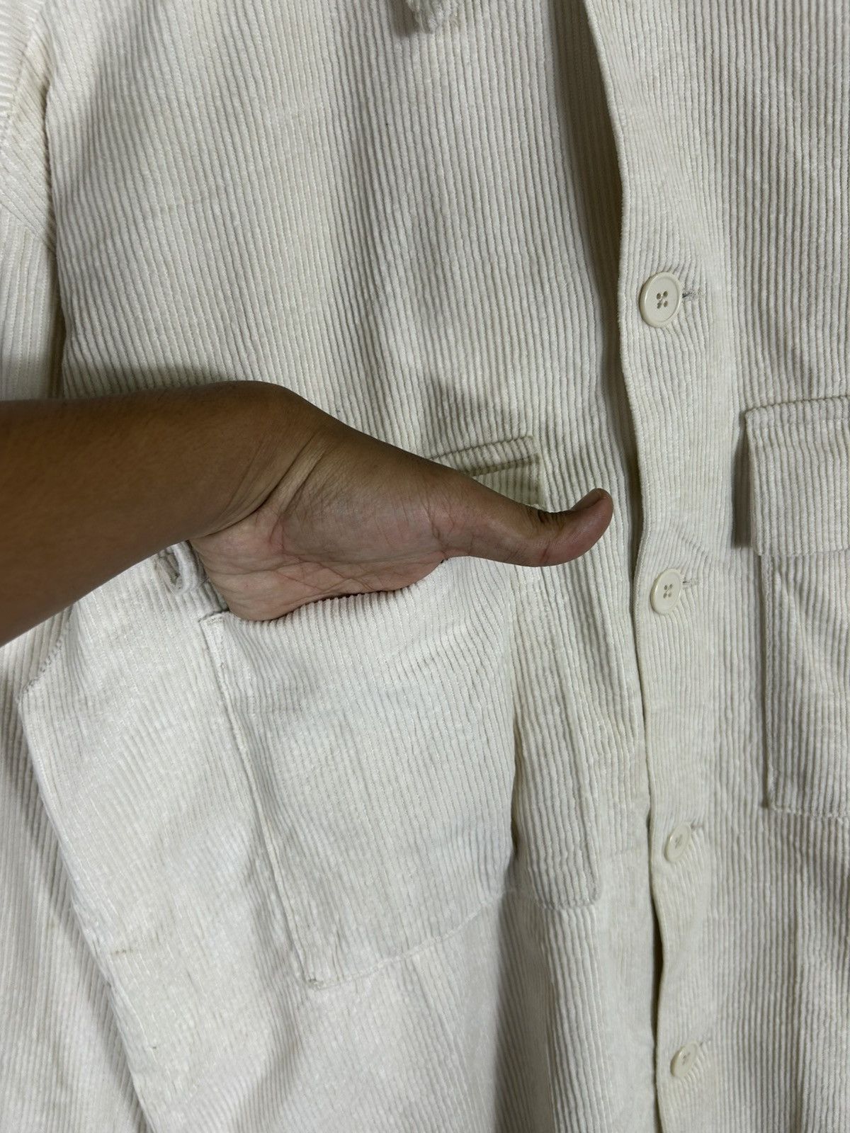 GU × Japanese Brand 🔥GU Corduroy Button Baggy Chore Shirt Jacket Size US M / EU 48-50 / 2 - 6 Thumbnail