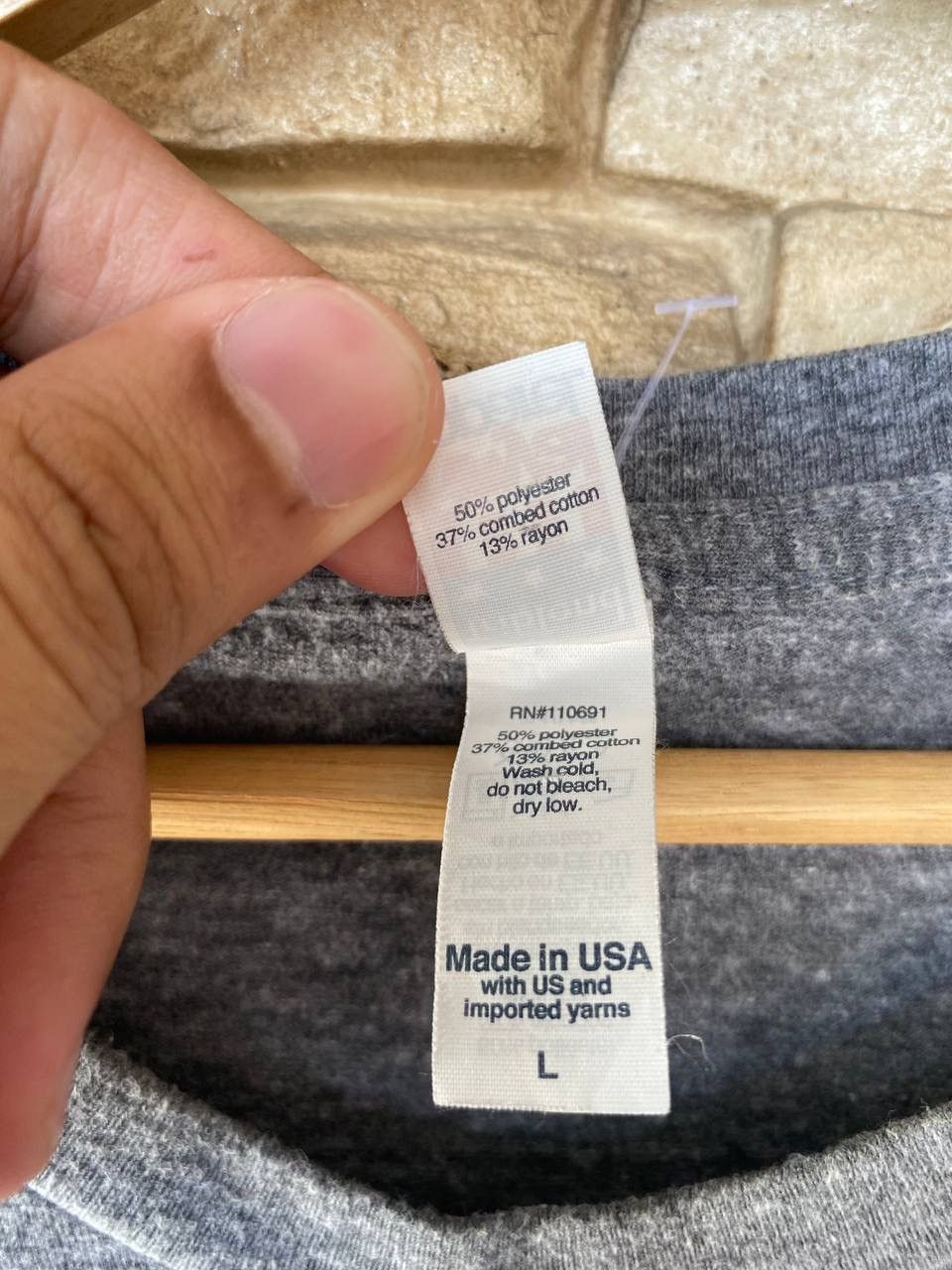 Vintage Vintage Rayon Grey Tees Size US L / EU 52-54 / 3 - 6 Thumbnail