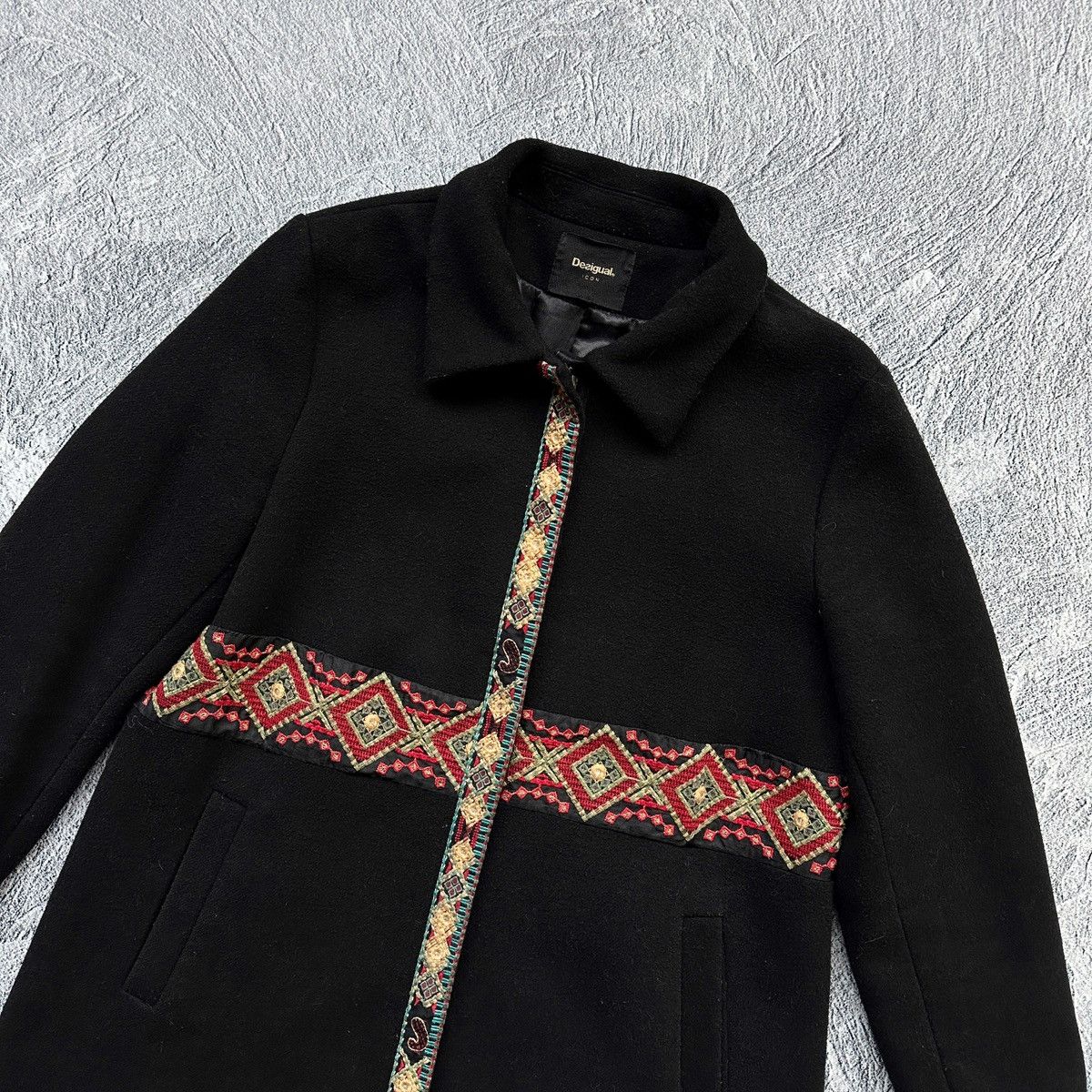Desigual Desigual ElisabethCoat Wool Full Zip Jacket RRP - 360$ Size L / US 10 / IT 46 - 12 Thumbnail