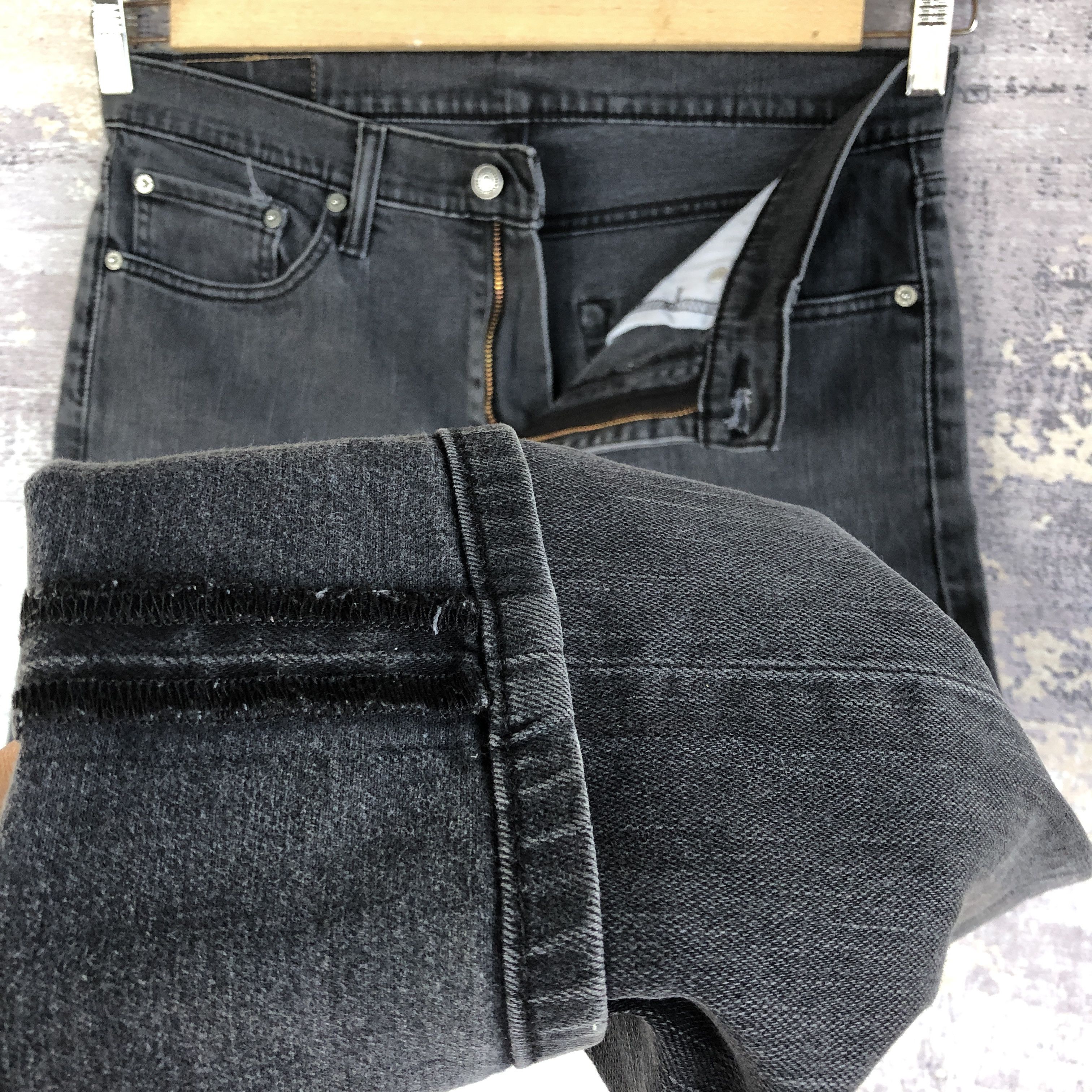 Levi's Vintage Y2K Dirty Levis Jeans Levi's Super Faded Black Denim Size US 32 / EU 48 - 9 Thumbnail