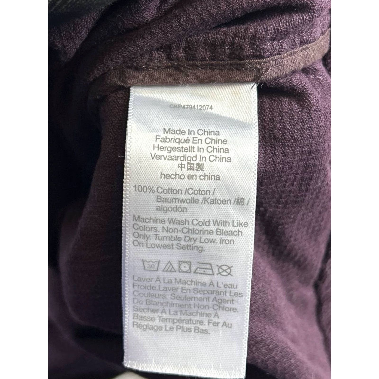 Madewell Madewell Sweater Pullover Women's Medium Purple Cotton Knit V-Neck Long Sleeve Casual Size M / US 6-8 / IT 42-44 - 4 Thumbnail