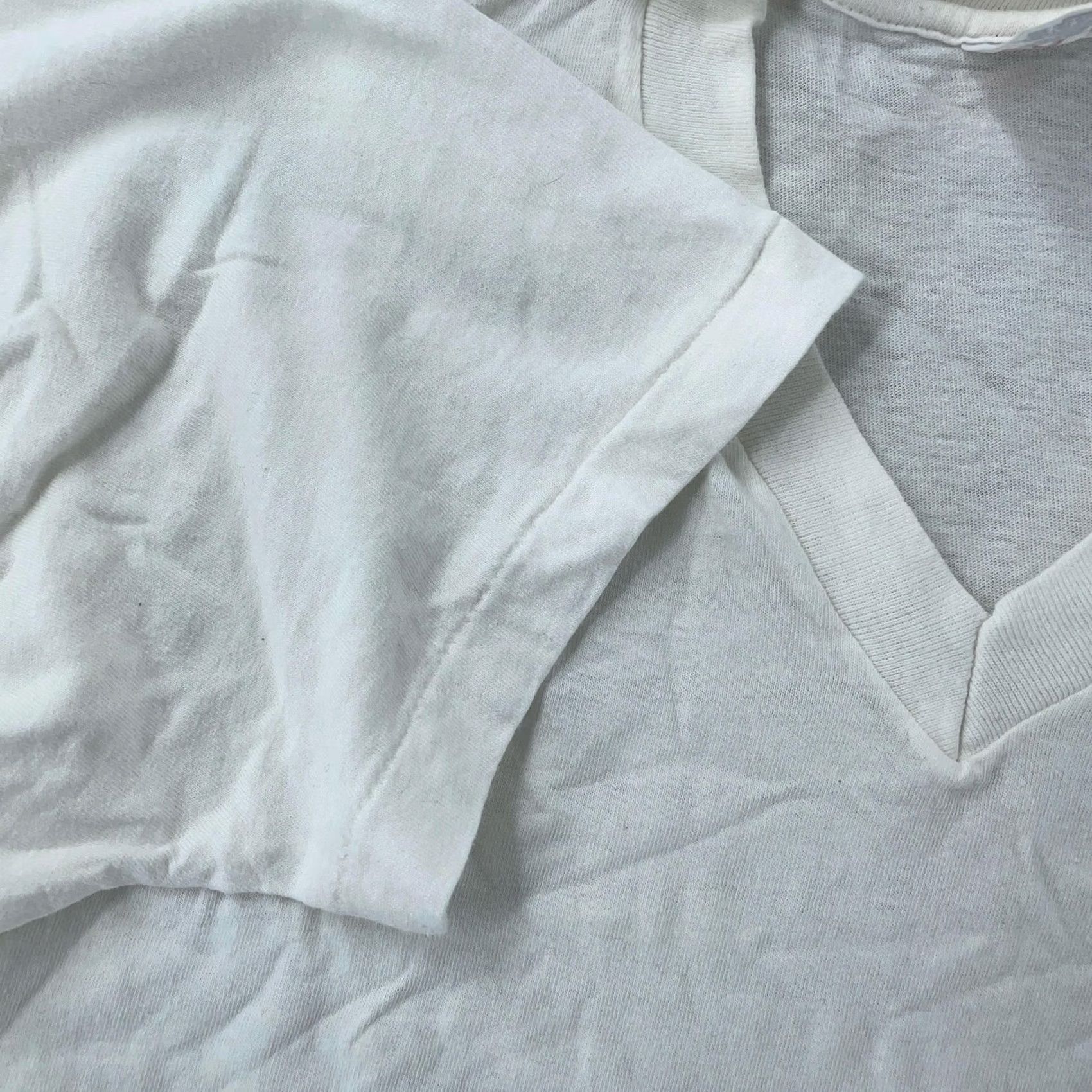 Hanes VINTAGE Hanes T-Shirt Mens XS White Short Sleeve Basic Tee Plain Size US XS / EU 42 / 0 - 4 Thumbnail