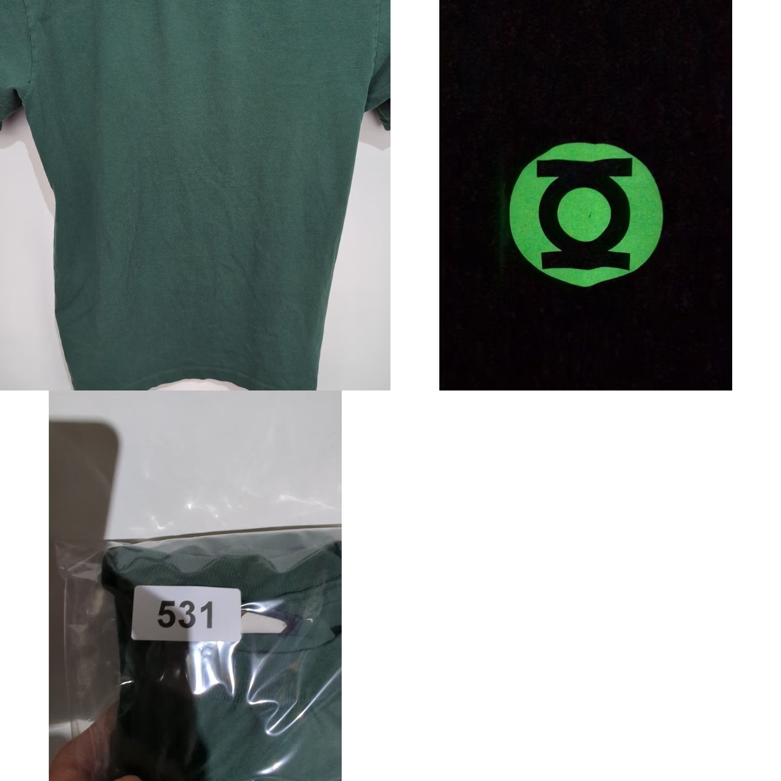 Changes VINTAGE Green Lantern T Shirt Mens Green Logo 90s Glow In Dark DC Comics Large Size US L / EU 52-54 / 3 - 9 Thumbnail