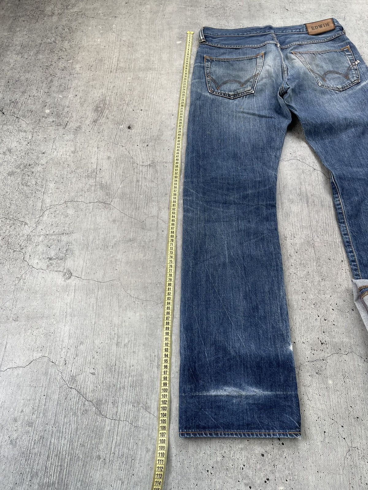 Edwin × Japanese Brand Flare Jeans Edwin Japan Distress Denim Boot Cut 31•34 Size US 31 - 6 Thumbnail