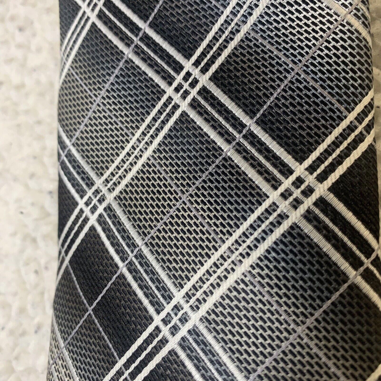 Other Valerio Garati Men's Plaid Neck Tie Gray Black White Size ONE SIZE - 2 Thumbnail