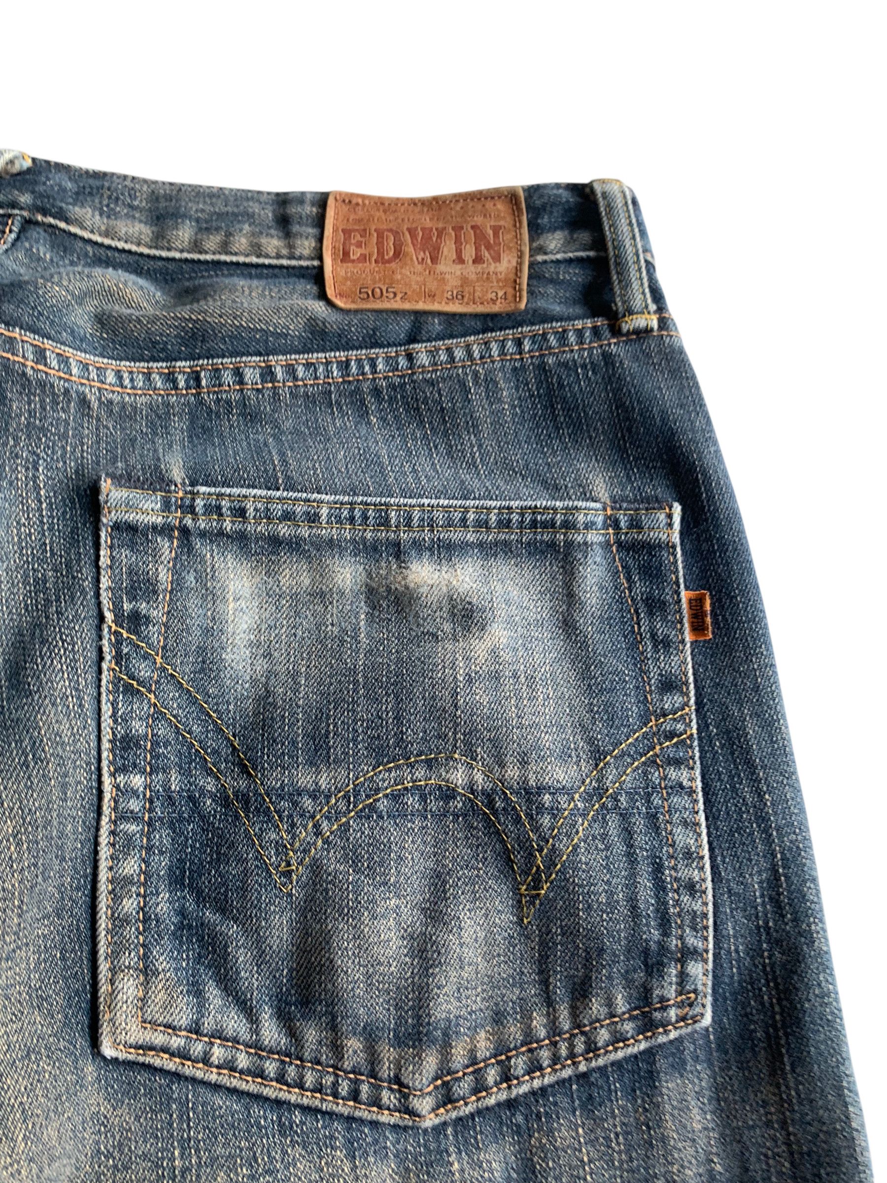 Edwin VINTAGE EDWIN 505Z BAGGY SELVEDGE RUSTY DISTRESSED DENIM Size US 36 / EU 52 - 14 Thumbnail