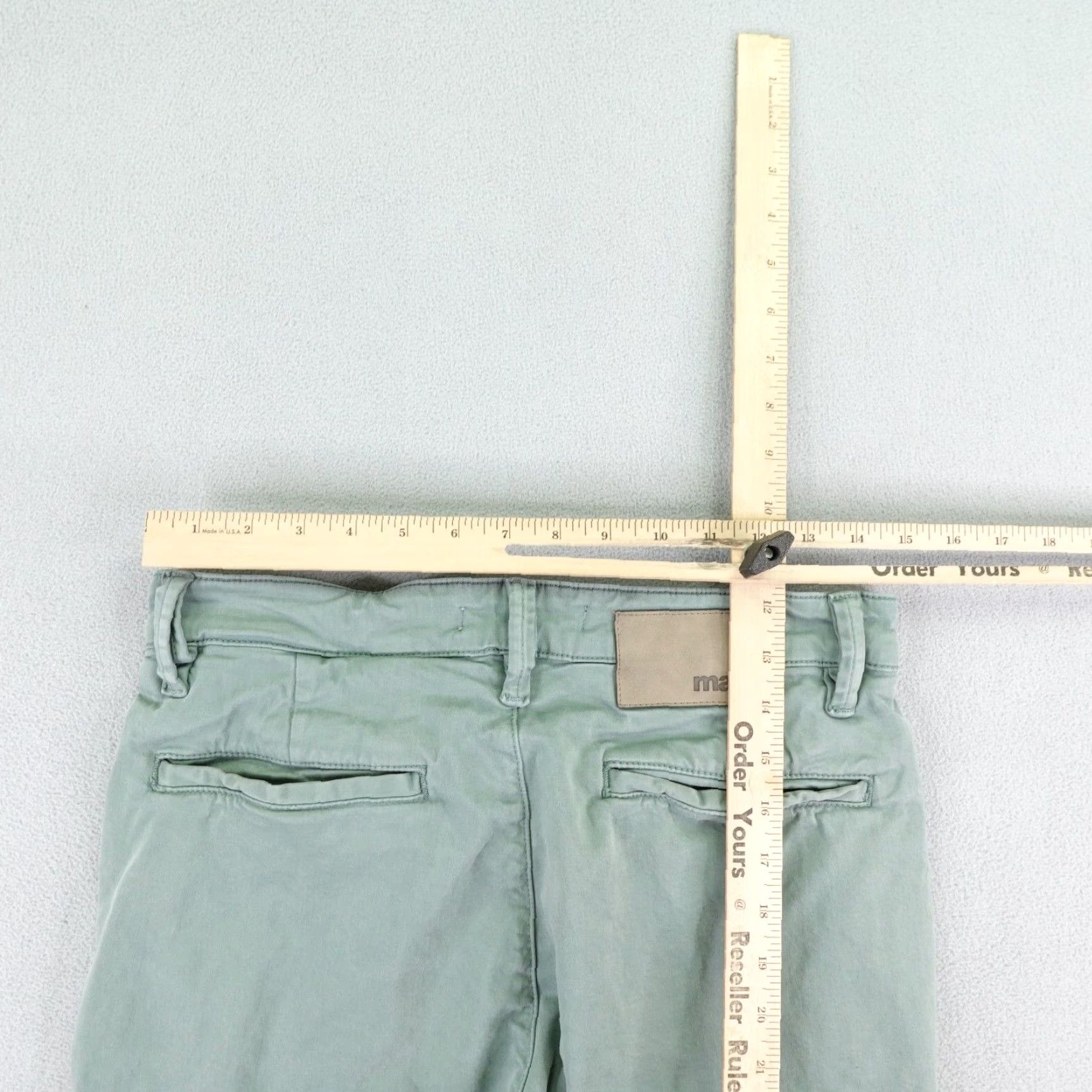Vintage Mavi Shorts Mens 30 Mint Green Chino Casual Cotton Stretch Flat Front Regular Waist 30 Front Pocket Breathable Everyday Mens Size US 30 / EU 46 - 6 Thumbnail